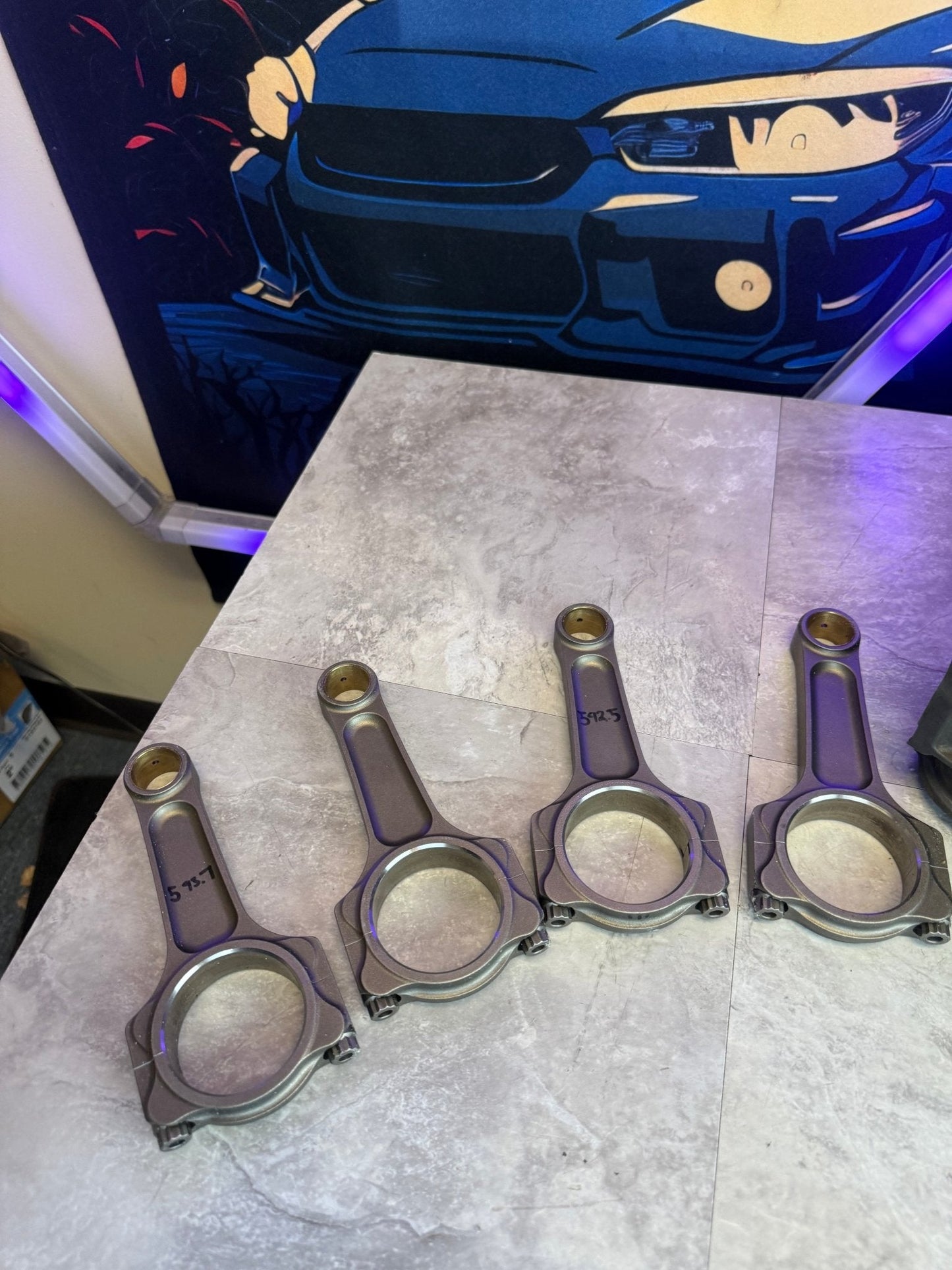 DARTON SLEEVED EJ257 Subaru STi/WRX Engine Case Halves w Manley Pistons
