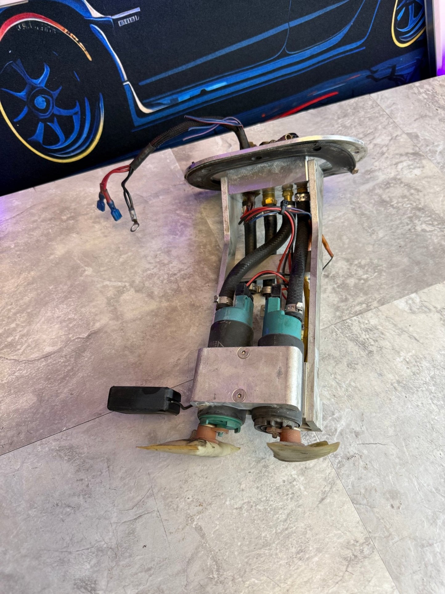 Full blown twin fuel pump hanger 2002-2007 wrx 04-07 STi w/ dual aem 340 LPH pumps