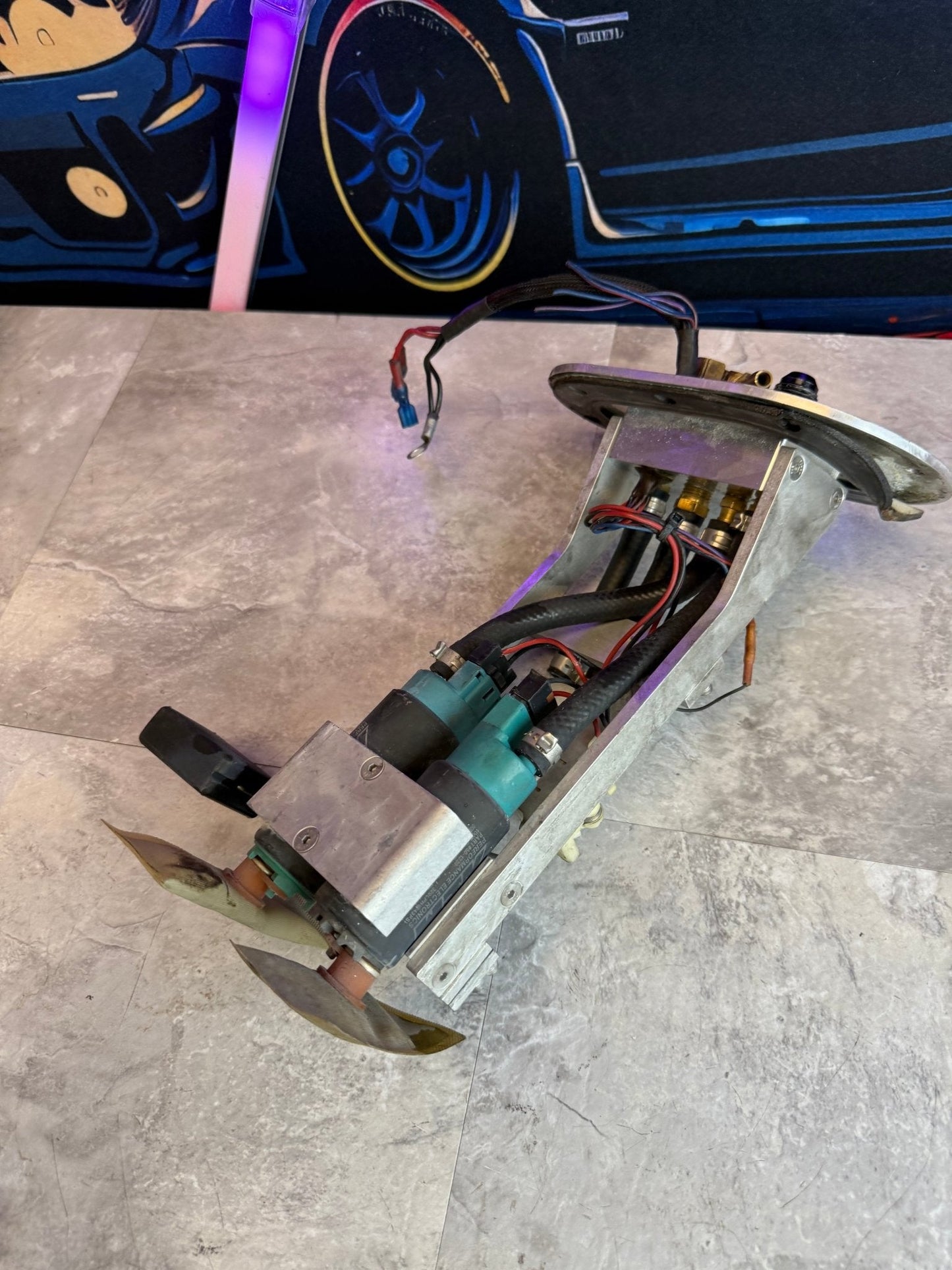Full blown twin fuel pump hanger 2002-2007 wrx 04-07 STi w/ dual aem 340 LPH pumps