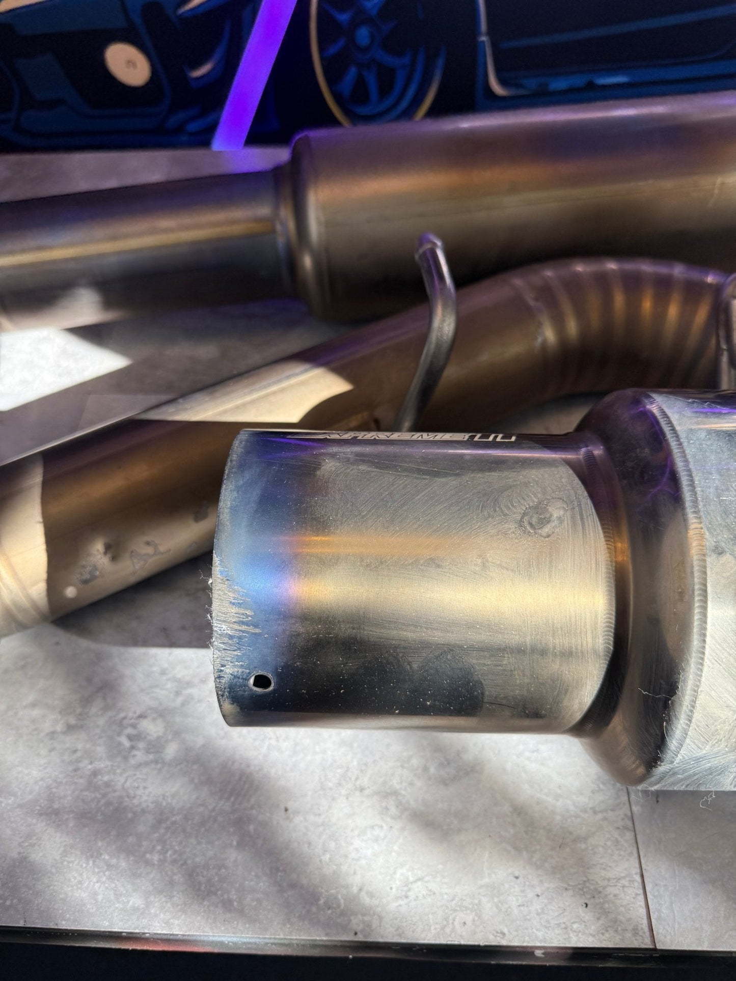 TOMEI TI titanium CBE cat back exhaust Subaru STi & wrx