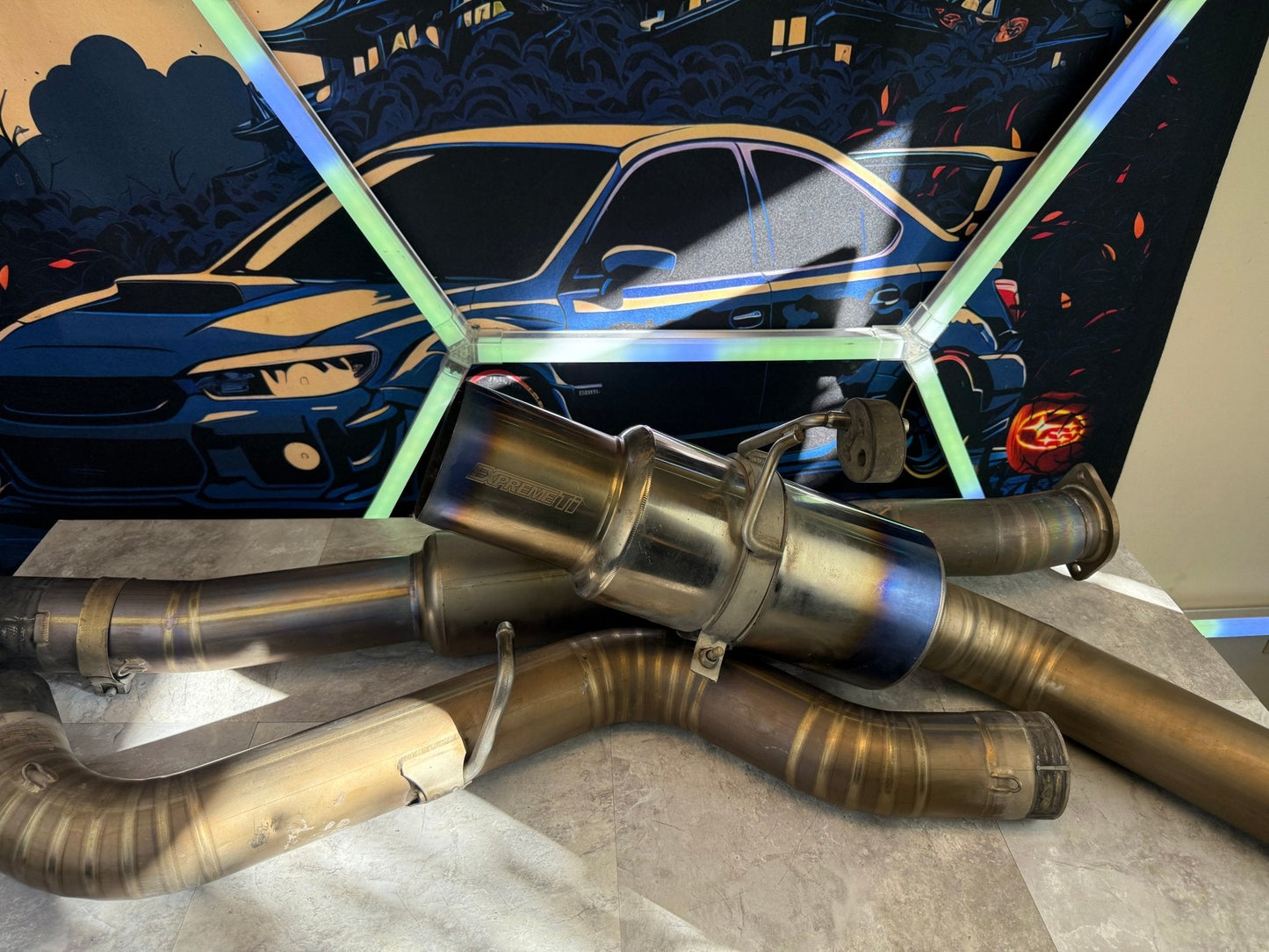 TOMEI TI titanium CBE cat back exhaust Subaru STi & wrx