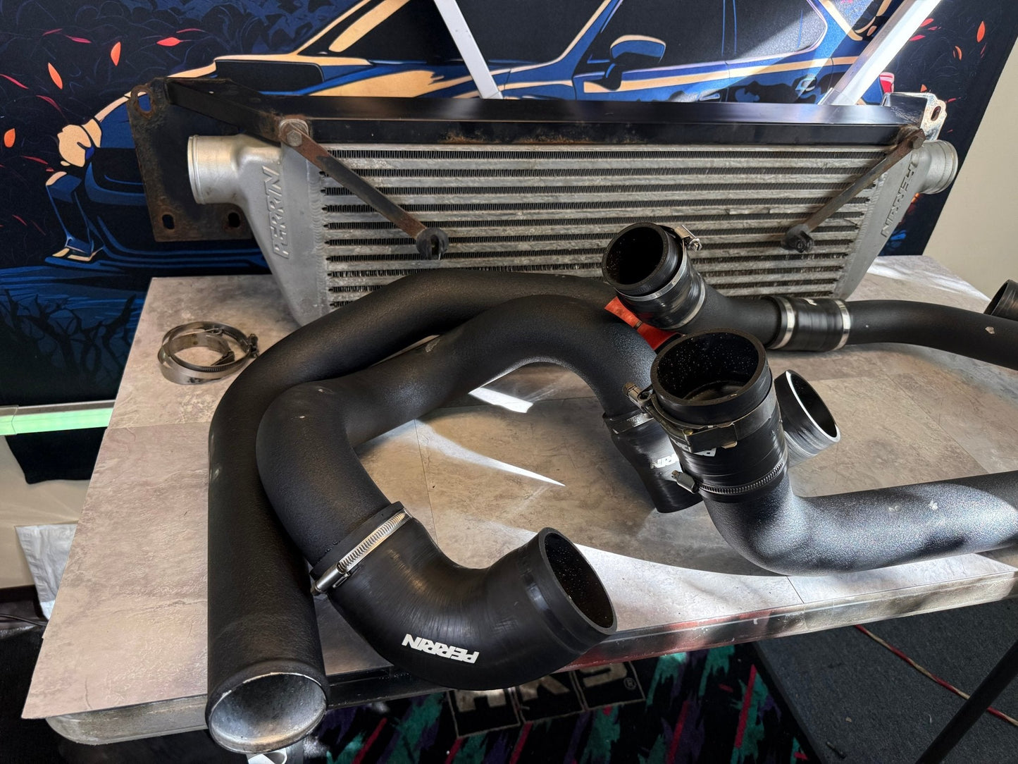 PERRIN performance 3.5” core front mount intercooler kit 2015-2021 Subaru STi VA