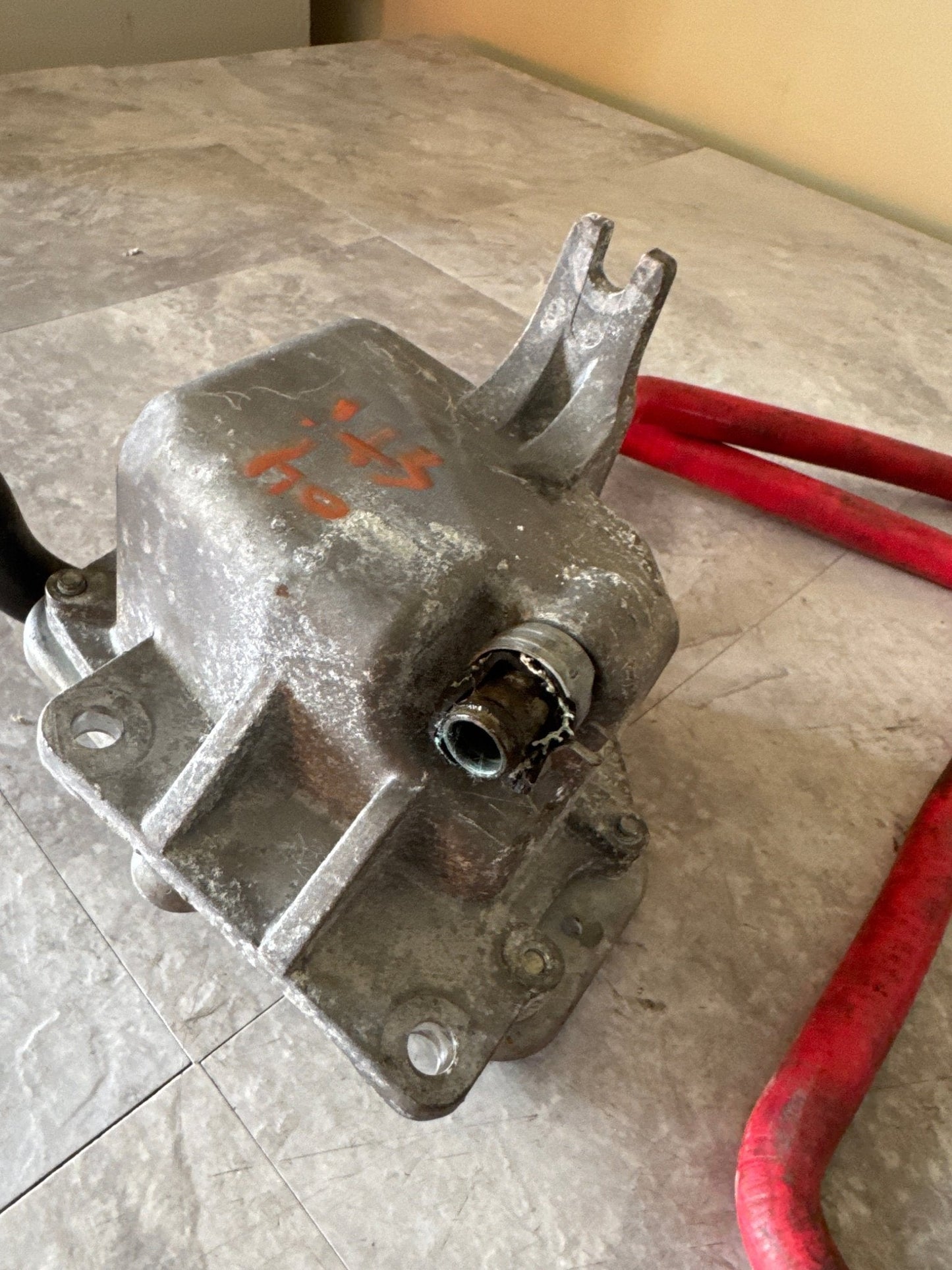 2002-2005 Subaru Impreza WRX STi Metal Coolant Reservoir Expansion Tank OEM w/ 2 Mishimoto Ancillary Hoses