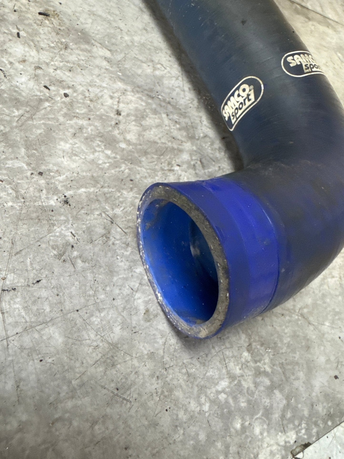 Samco Lower Radiator Hose Blue - 2002-2007 Subaru WRX / STI