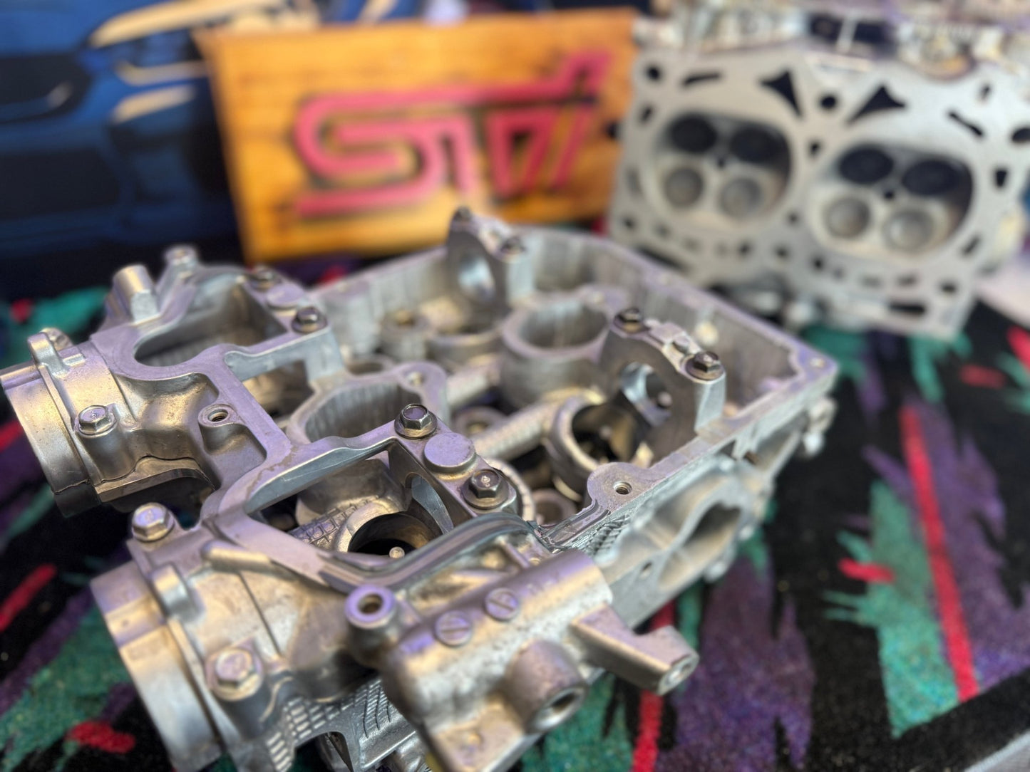 OEM Subaru STi cylinder heads DAVCS dual avcs w25 n25 2008 + ej257 type RA s209 IAG 1/2” DRILLED