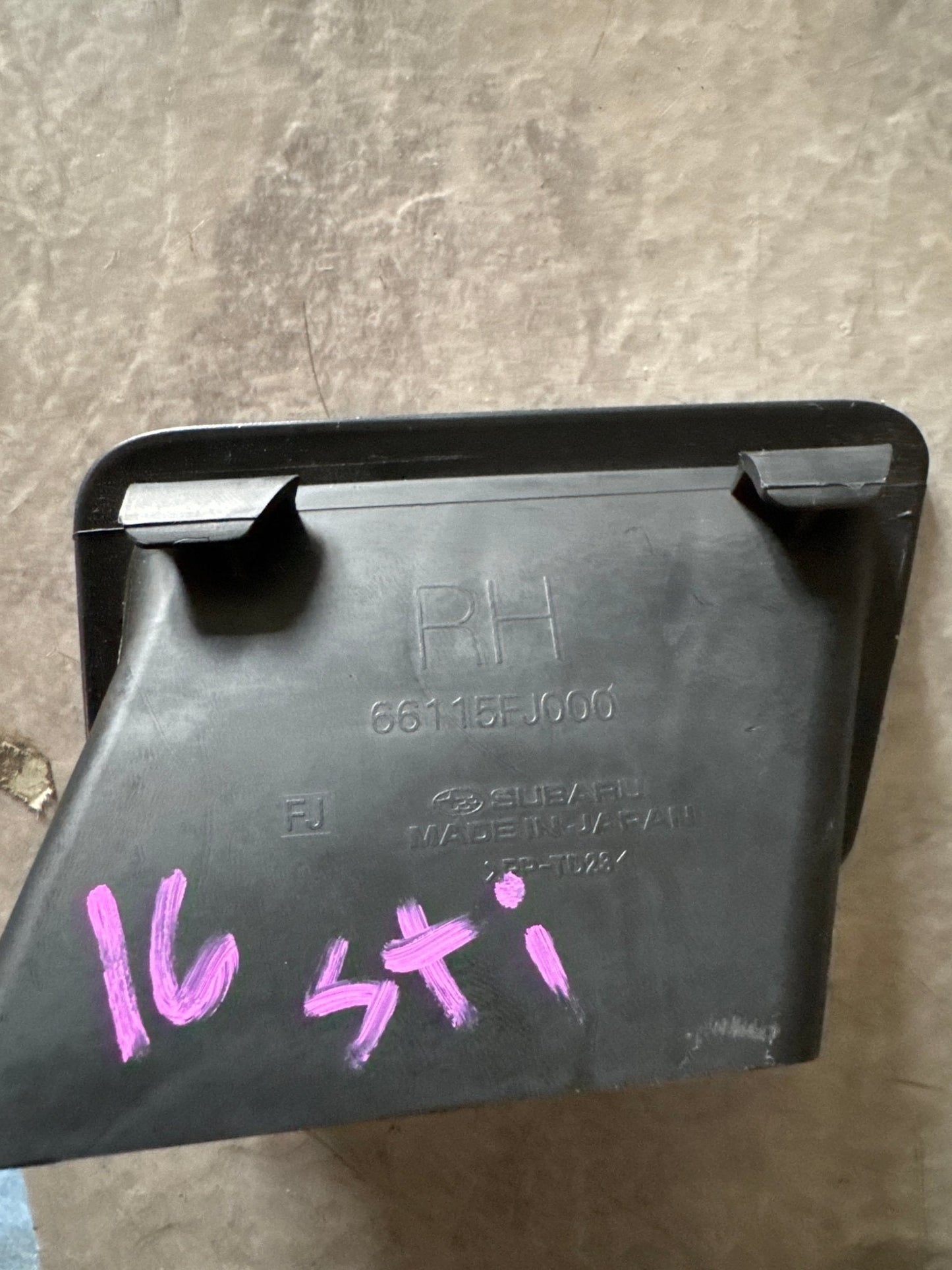 2015-2021 Subaru WRX STi OEM Dash Defroster Grille Vent Passenger Side