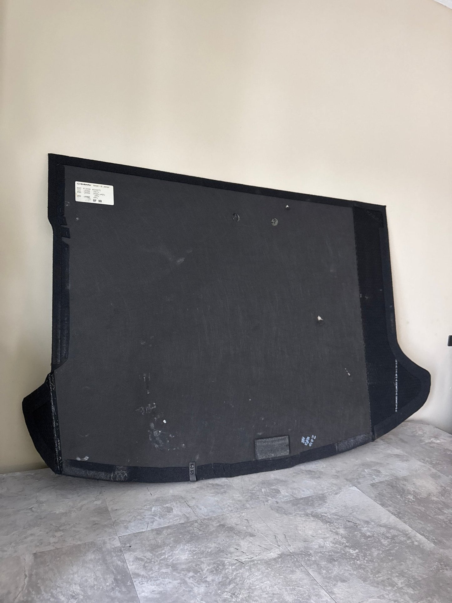 2008-2014 Subaru WRX STi OEM Hatchback Rear Mat Floor