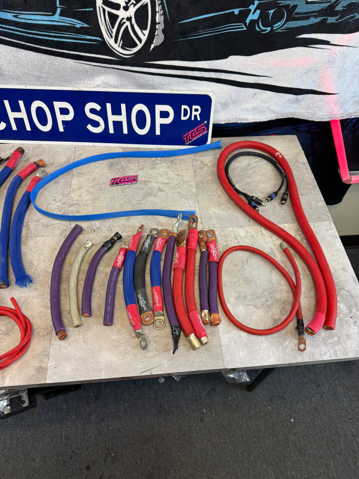 Assorted Miscellaneous 1/0 Gauge Wire Car Audio Wiring Bundle
