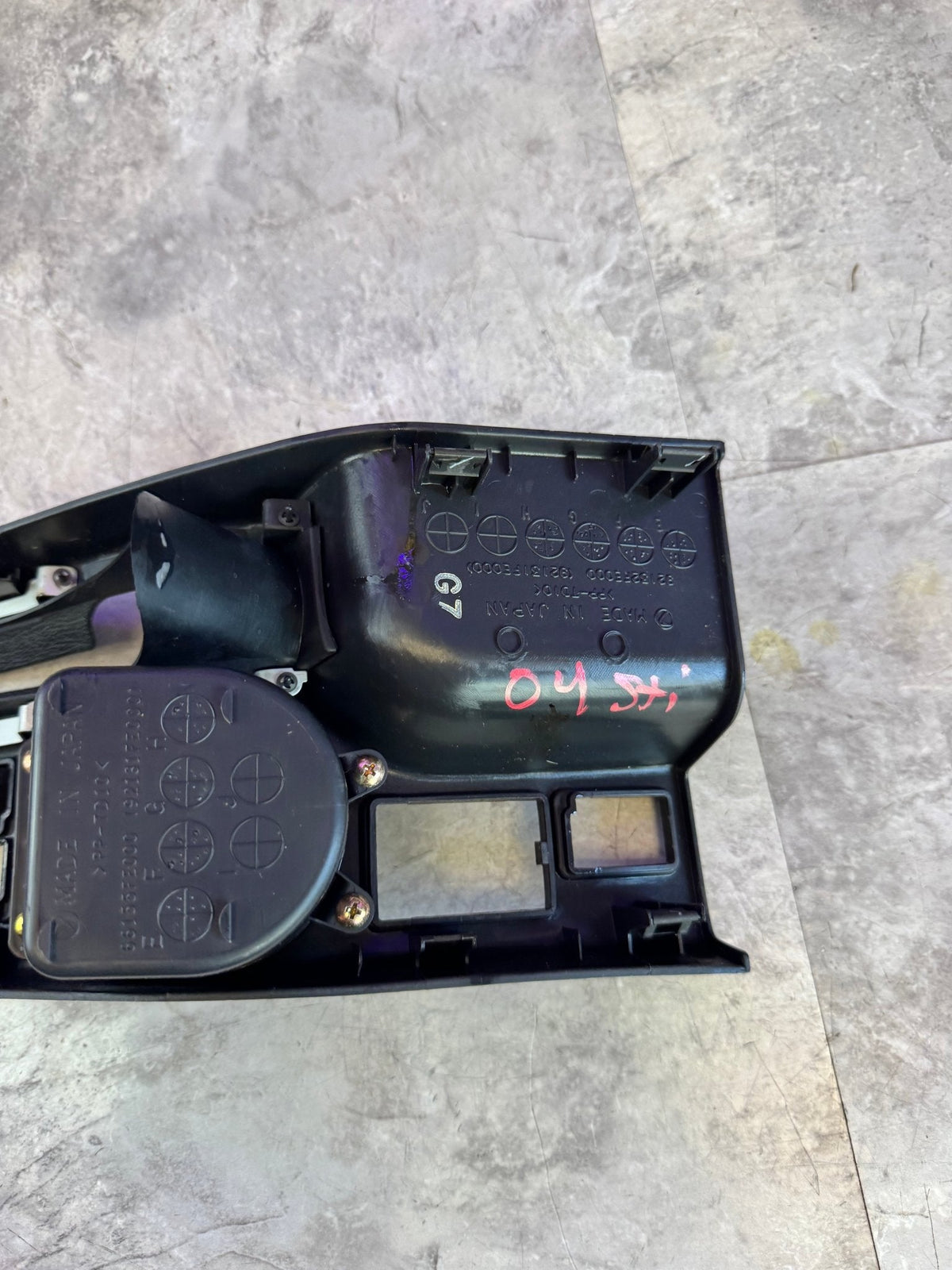 2002-2004 Subaru Impreza WRX STi OEM Center Console Upper Trim Black
