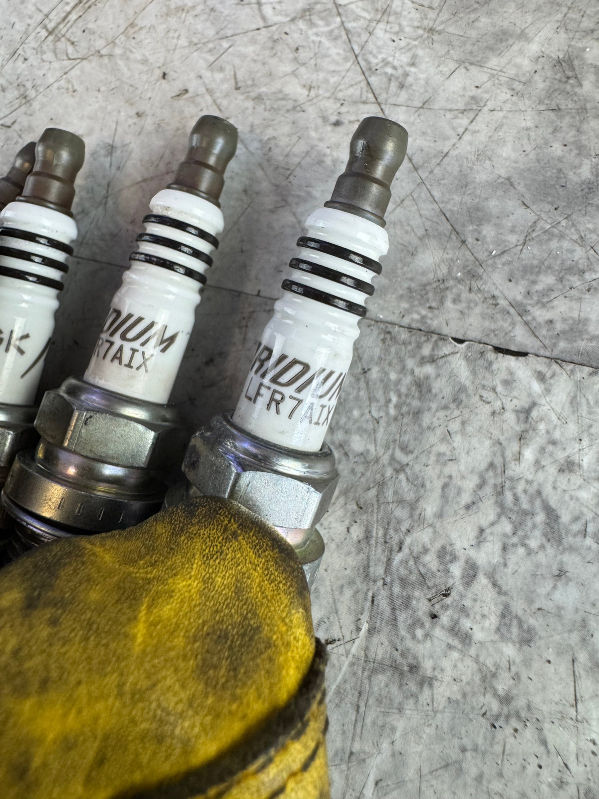 NGK Iridium IX Plug Number LFR7AIX Spark Plug - 2309 Set X4 Used /