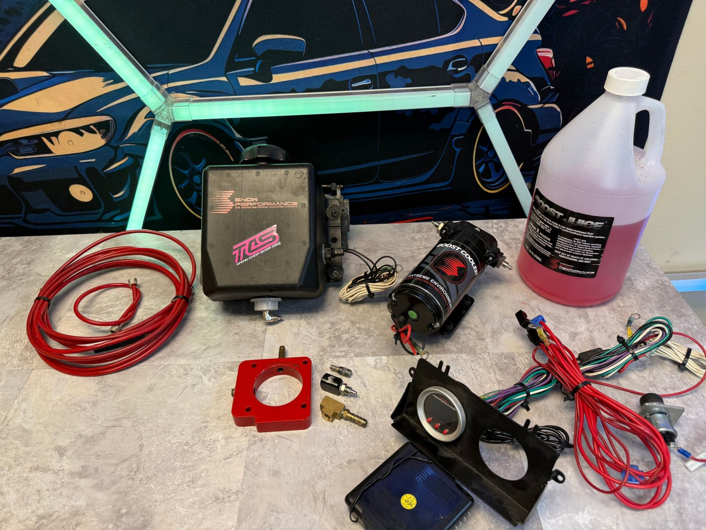 Snow performance water methanol injection kit Subaru STi & wrx stage 2 boost cooler