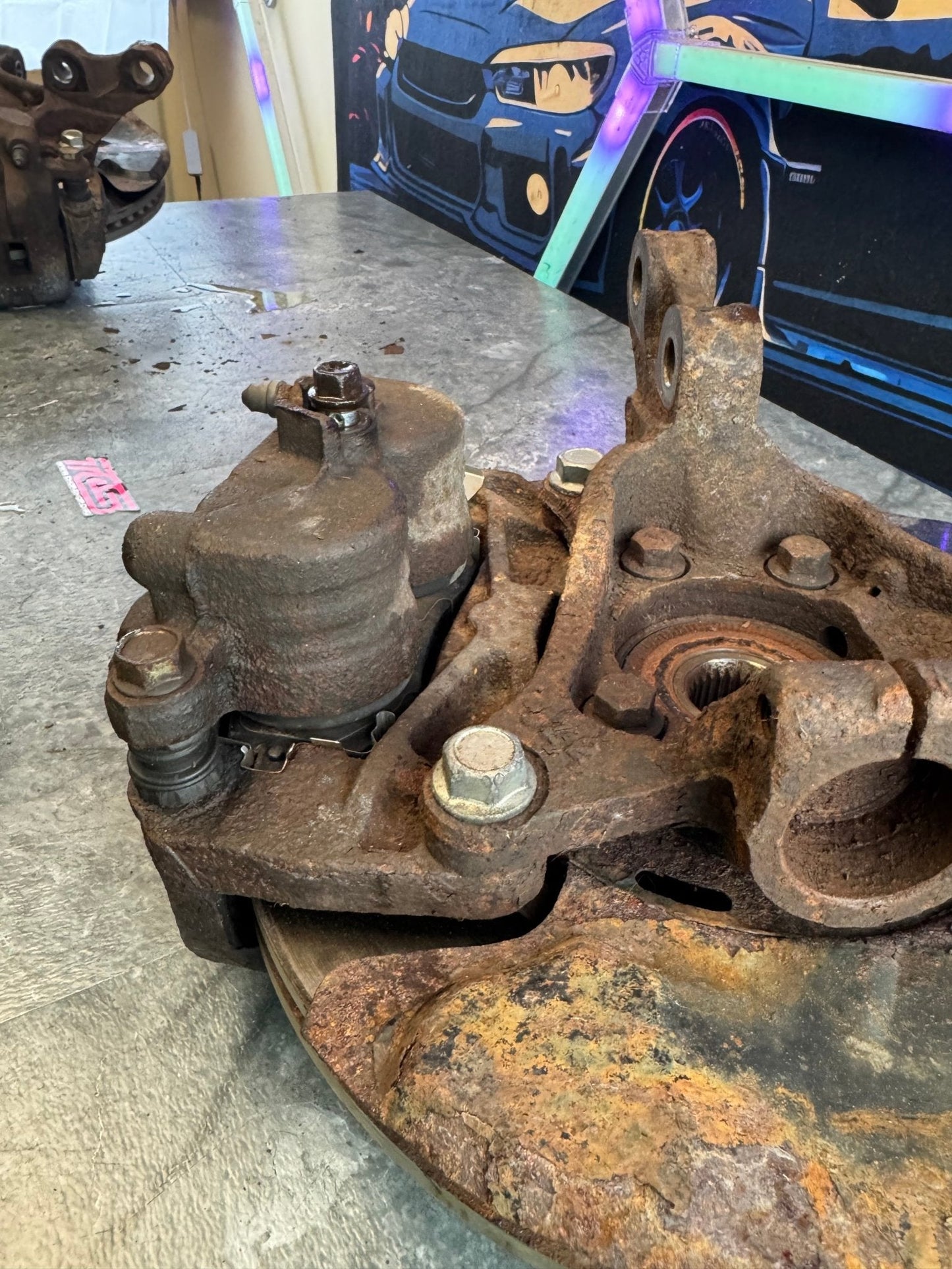 2010-2014 Subaru WRX OEM Front Knuckle Hubs Assembly With Brake Calipers Pair LH RH Left Right