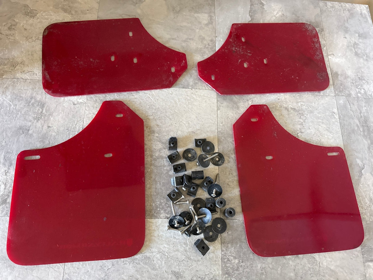 Rally Armor UR Mud Flap Red White Logo 2002-2007 Subaru WRX STi RS 2.5i