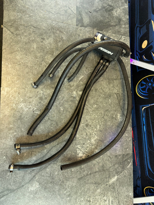 2004-2021 Subaru WRX STi Perrin AOS Air Oil Separator Setup Black