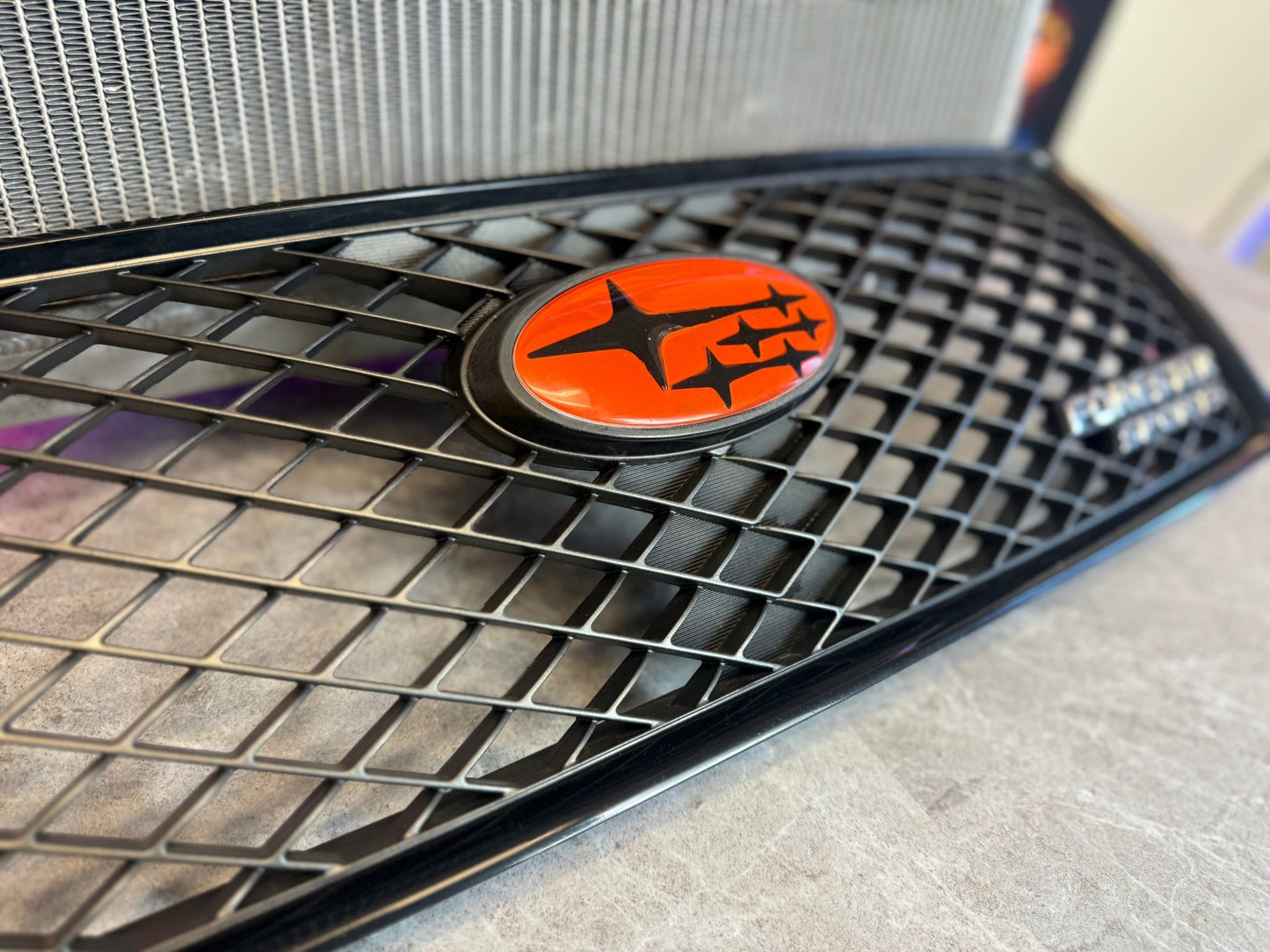 Subaru forester sport sports upper mesh oem jdm grill w/ emblem xt