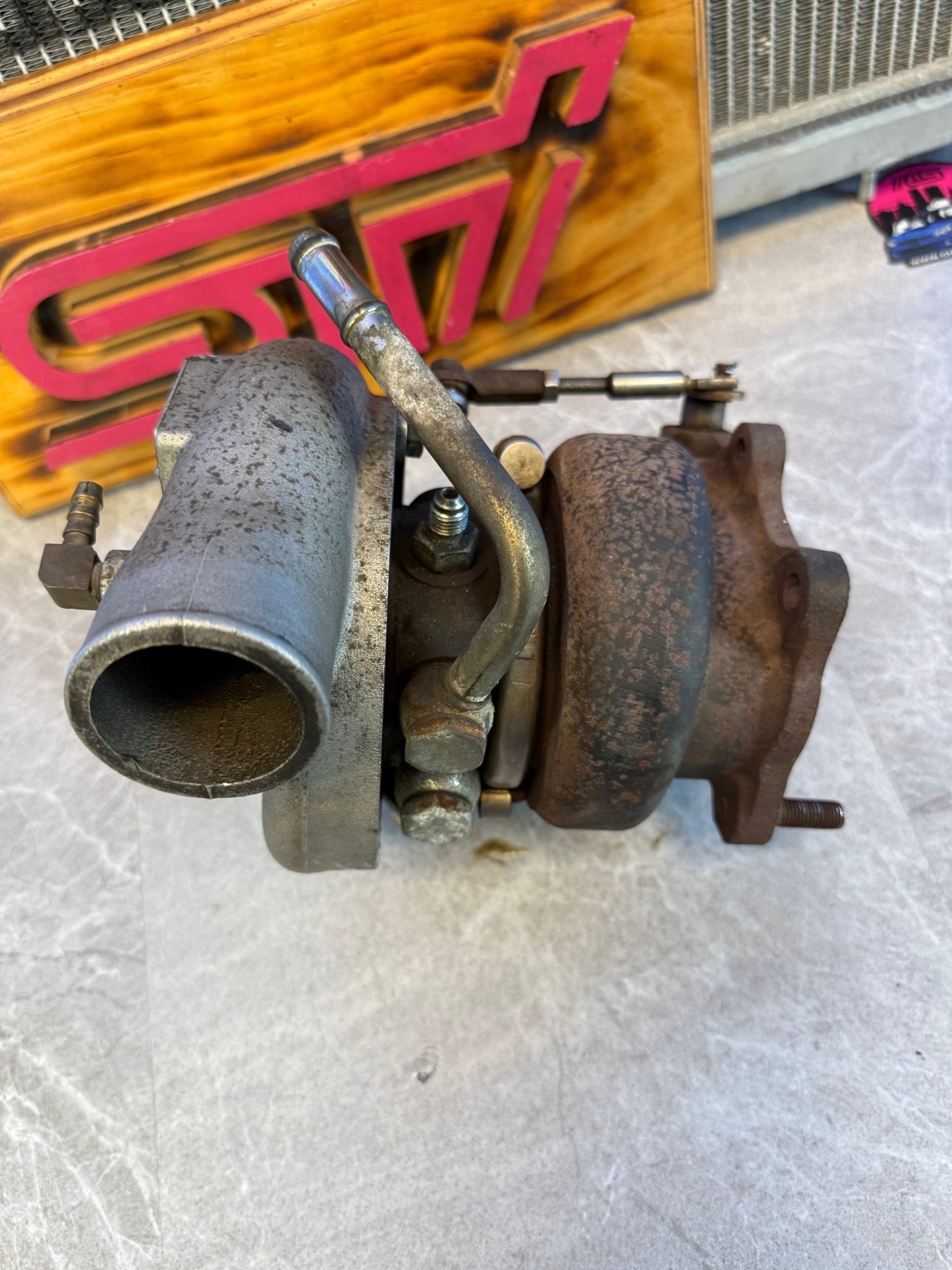 FP β black β forced performance stock location turbo for STi & Subaru wrx billet 3β 10cm