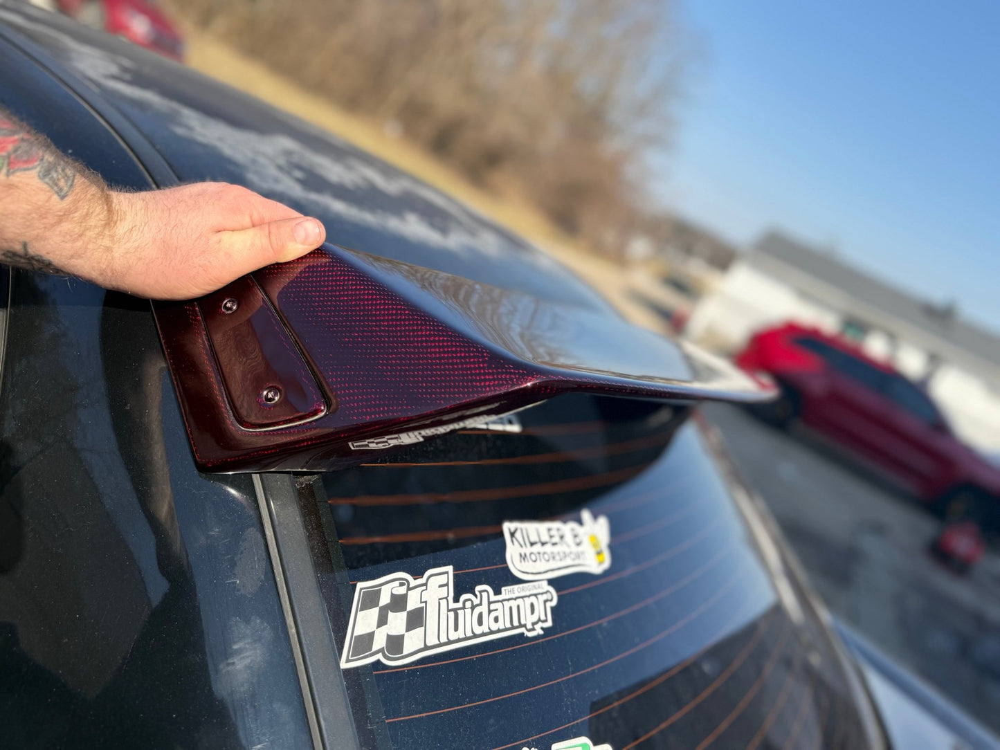 Charge speed chargespeed roof vane carbon fiber jdm wing areo subaru gd STi & wrx 2002-2007