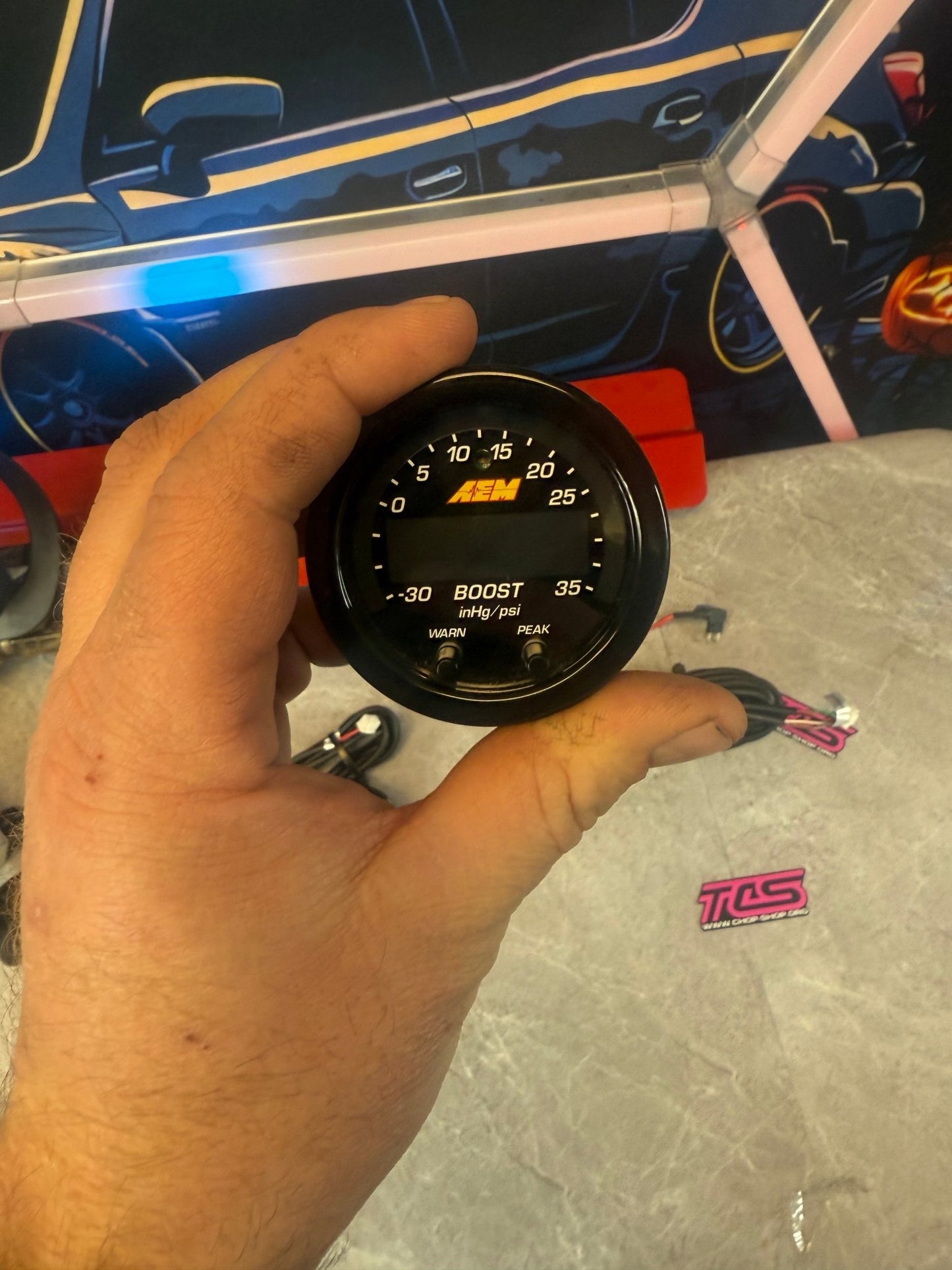 AEM digital boost gauge SUBARU STi & wrx 52 MM X - SERIES 35 PSI turbo FP BTP BCP