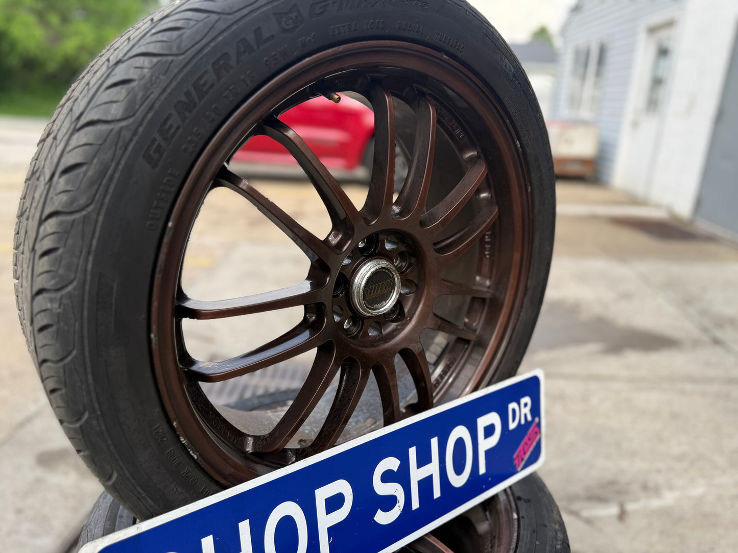 JDM RAYS WHEELS VOLKS RACING VR SUBARU STI 2004 WRX 2002-2007 5x100 18 x 7.5 +50 RIMS w/ 234/45zr18 TIRES