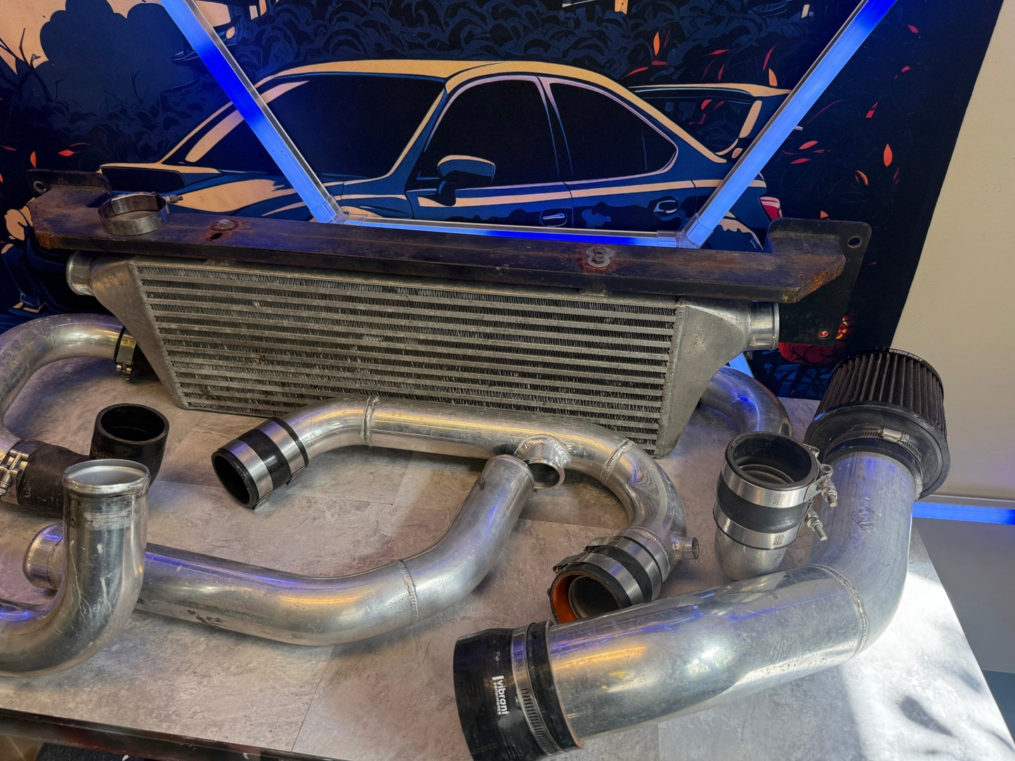 Front mount intercooler kit 2008-2014 Subaru wrx & STi 3.5β core w/ pipes & couplers