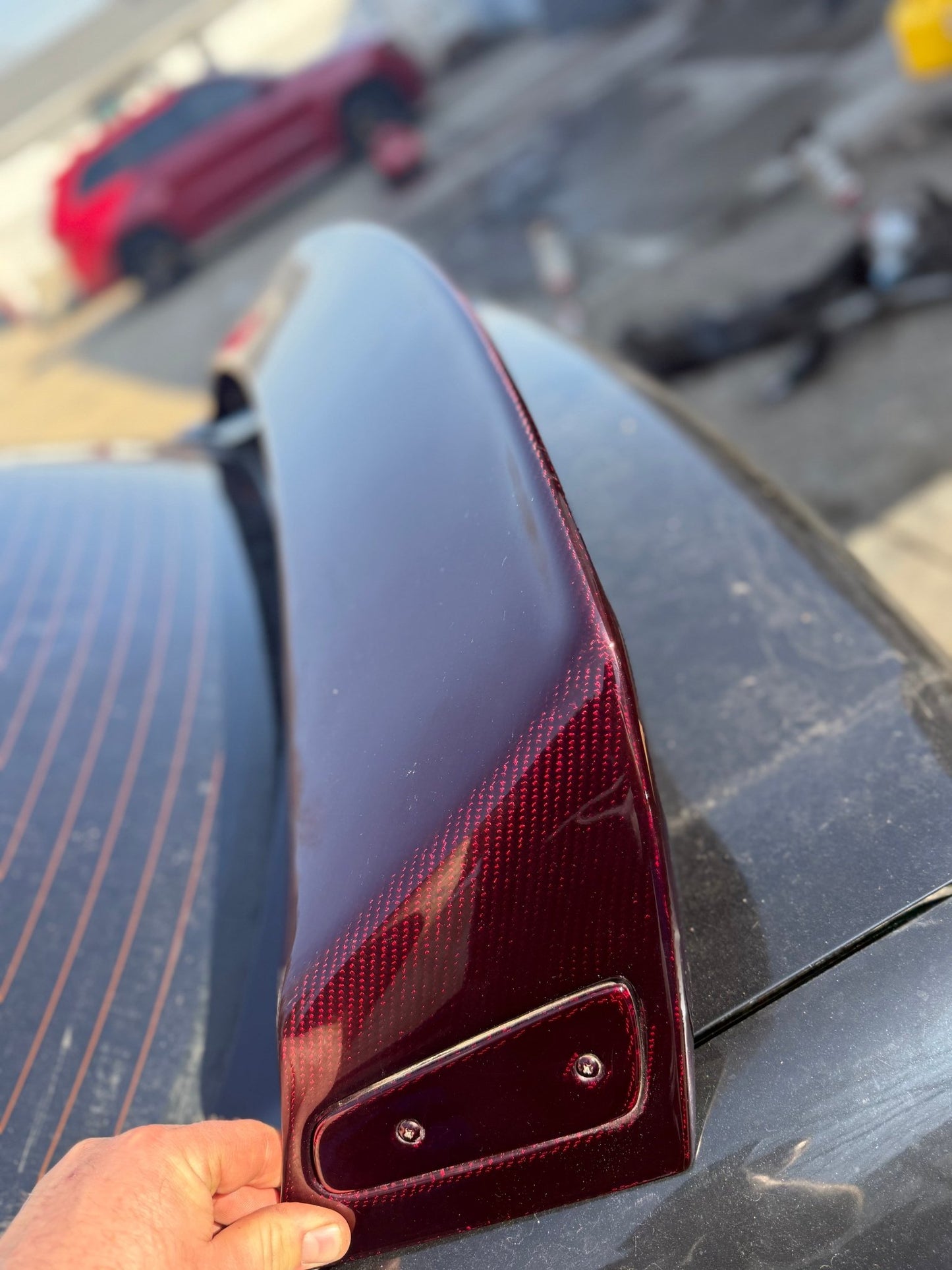 Charge speed chargespeed roof vane carbon fiber jdm wing areo subaru gd STi & wrx 2002-2007