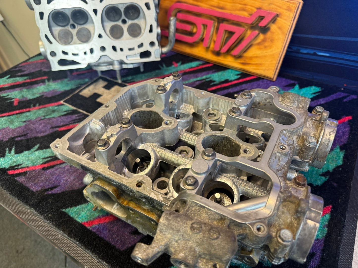OEM Subaru STi cylinder heads DAVCS dual avcs w25 n25 2008 + ej257 type RA s209 IAG 1/2” DRILLED