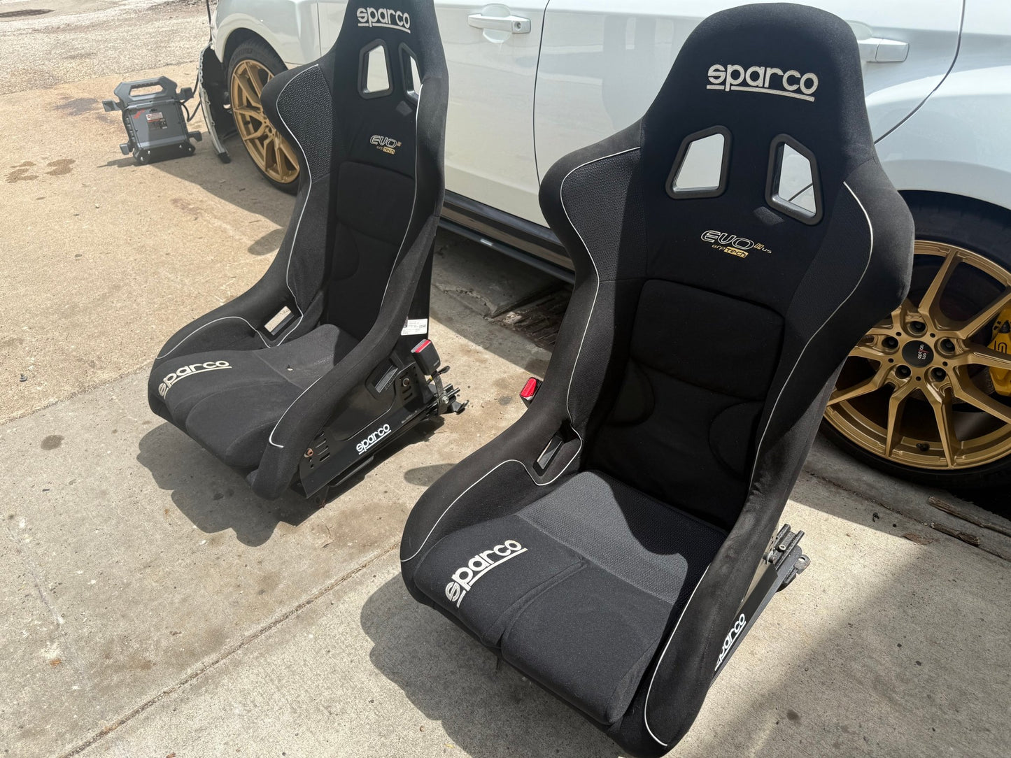 SPARCO EVO 2 racing bucket seats 2008-2014 WRX & Subaru STi Impreza 08-14 w/ side mounts & sparco sliders