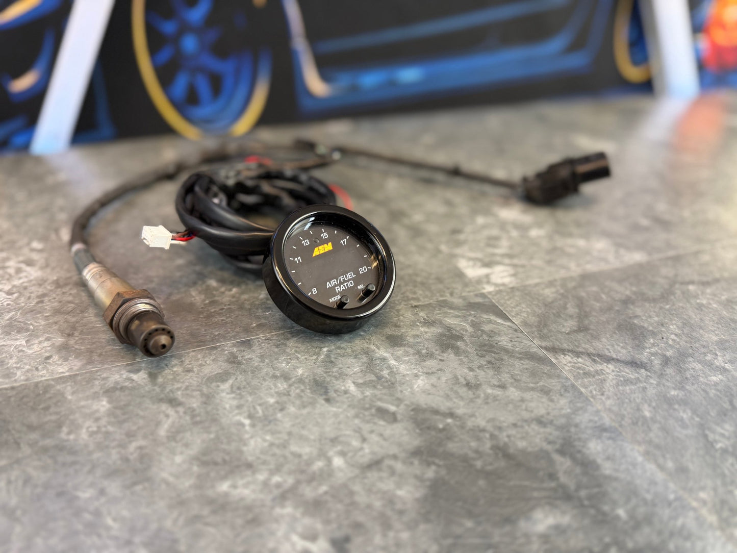 AEM digital AFR gauge oxygen sensor wideband Subaru STi & wrx o2 sensor air fuel ratio gauge