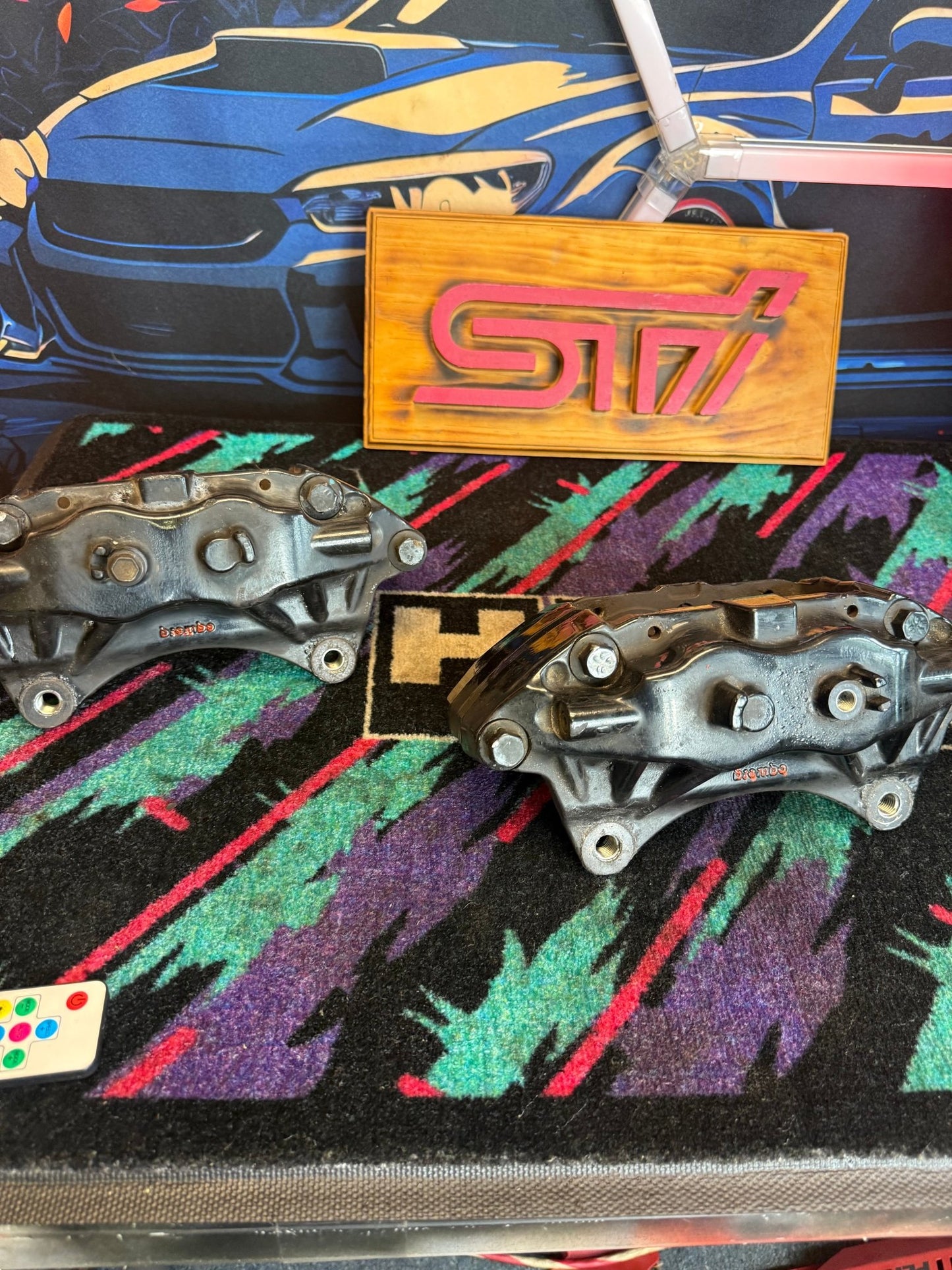 BREMBO front brake calipers 2008-2017 Subaru STi oem ( not stop tech or rock auto ) wrx