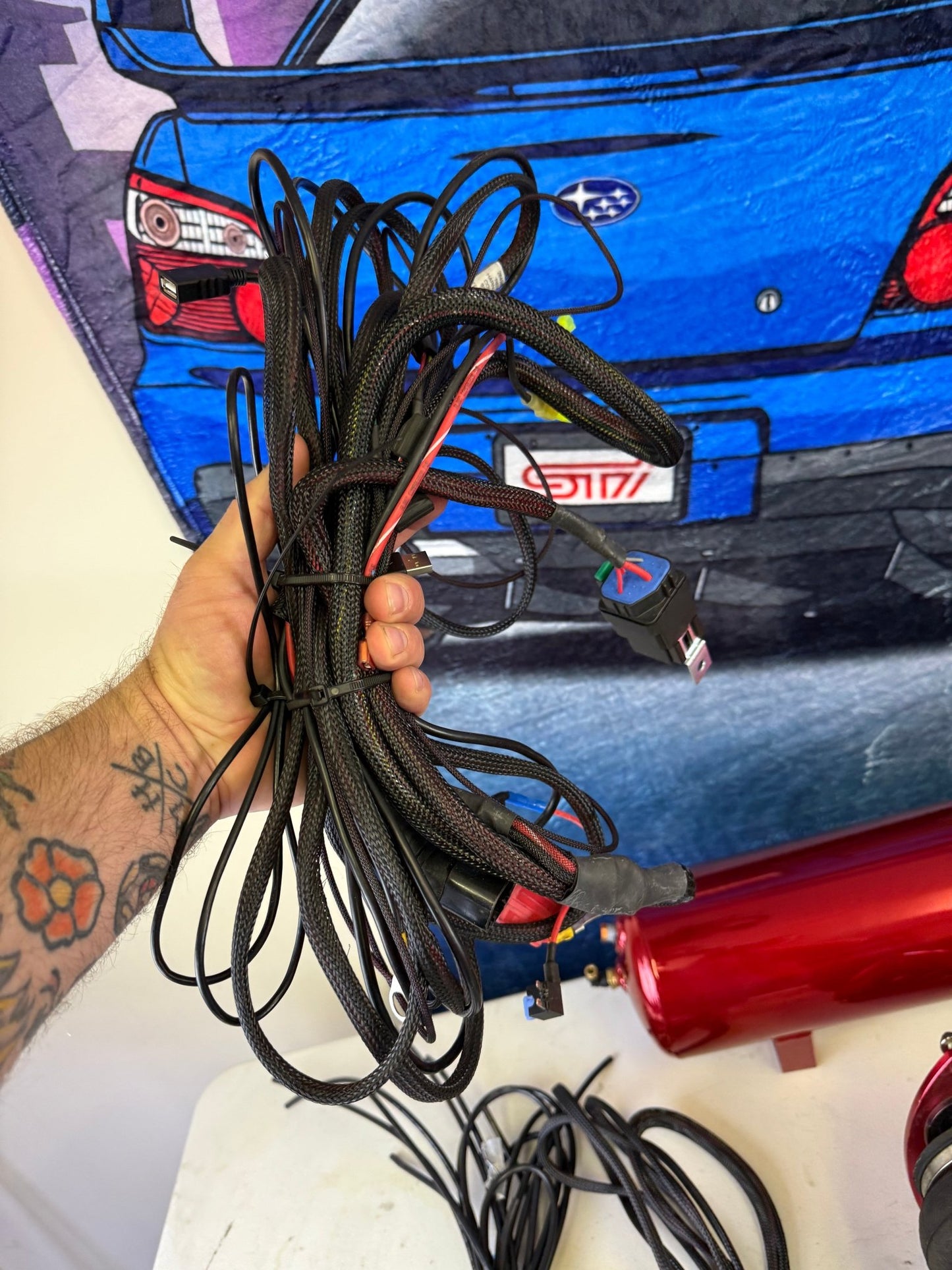 AIRLIFT air lift air ride adjustable suspension 2015-2021 Subaru wrx & STi custom lines & tank twin pumps
