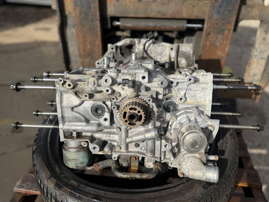 IAG STAGE 3 TUFF short block USED closed deck ej257 99.75 MM forged , I beam rods , arp rod bolts , nitrate crank , 1/2” drilled , ARP 1/2” studs included