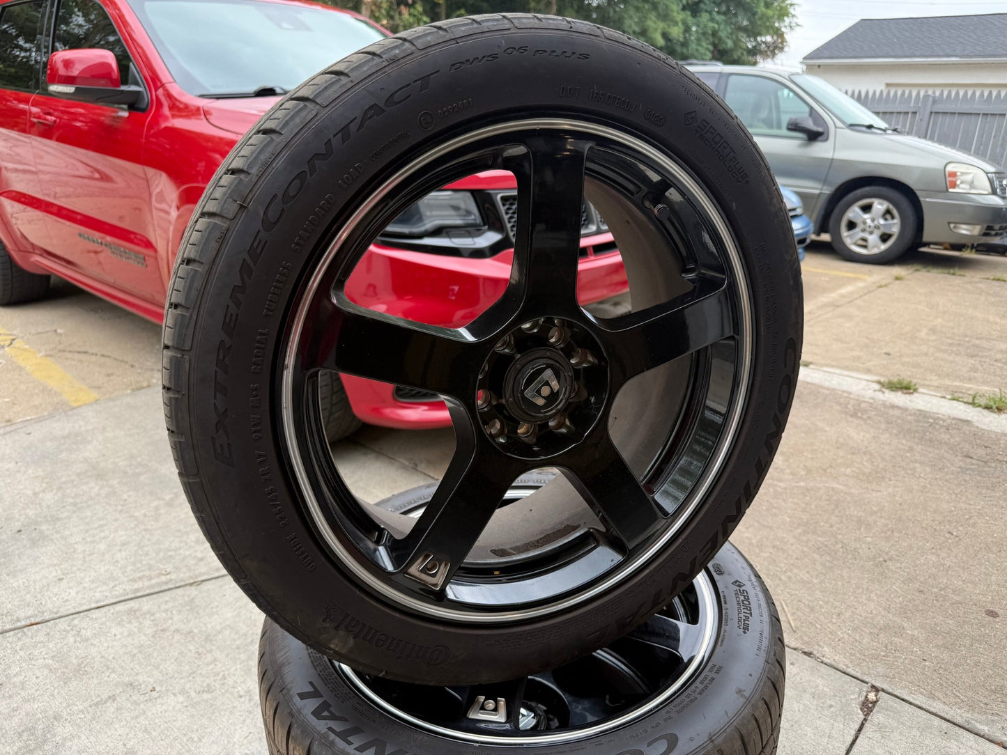 Motegi Mr 116 wheels rims 2002-2014 Subaru wrx 5x100 w/ continental 225/45zr17 tires