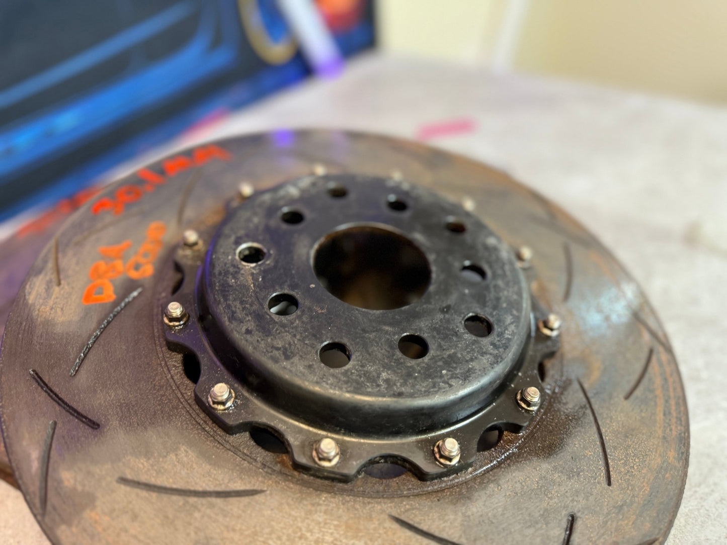 DBA 5000 2 piece vented brake disc rotors 5x114 5x100 brembo brakes Subaru STi wrx