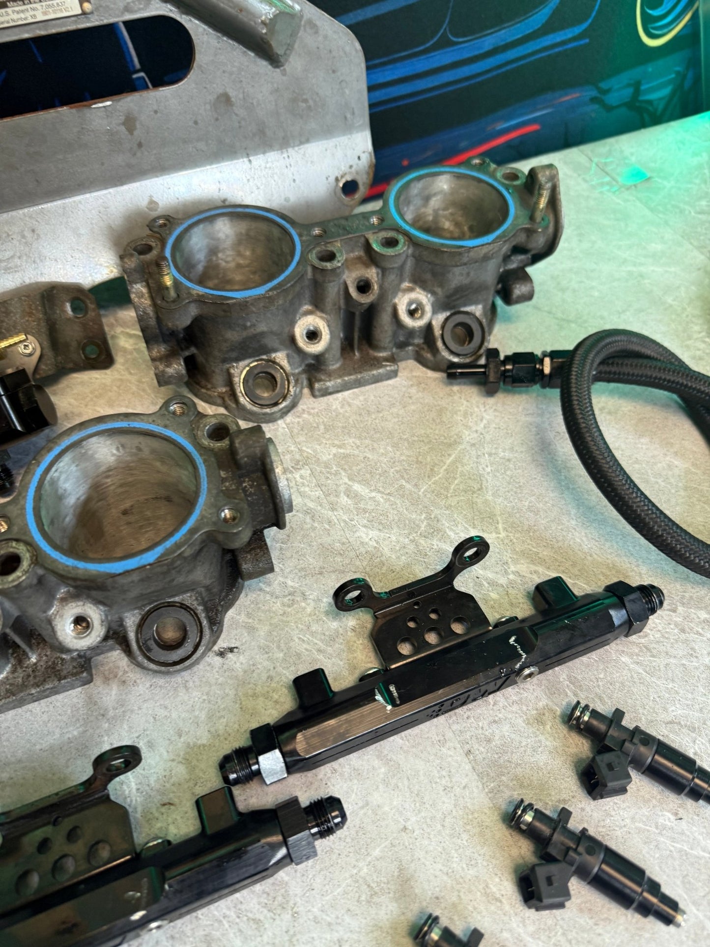 DW fuel kit “ side feed conversion “ 2004 - 2006 SUBARU STi & 2002 - 2007 WRX TGV’s , LINES , FUEL LAB FPR & 1200 CC injectors