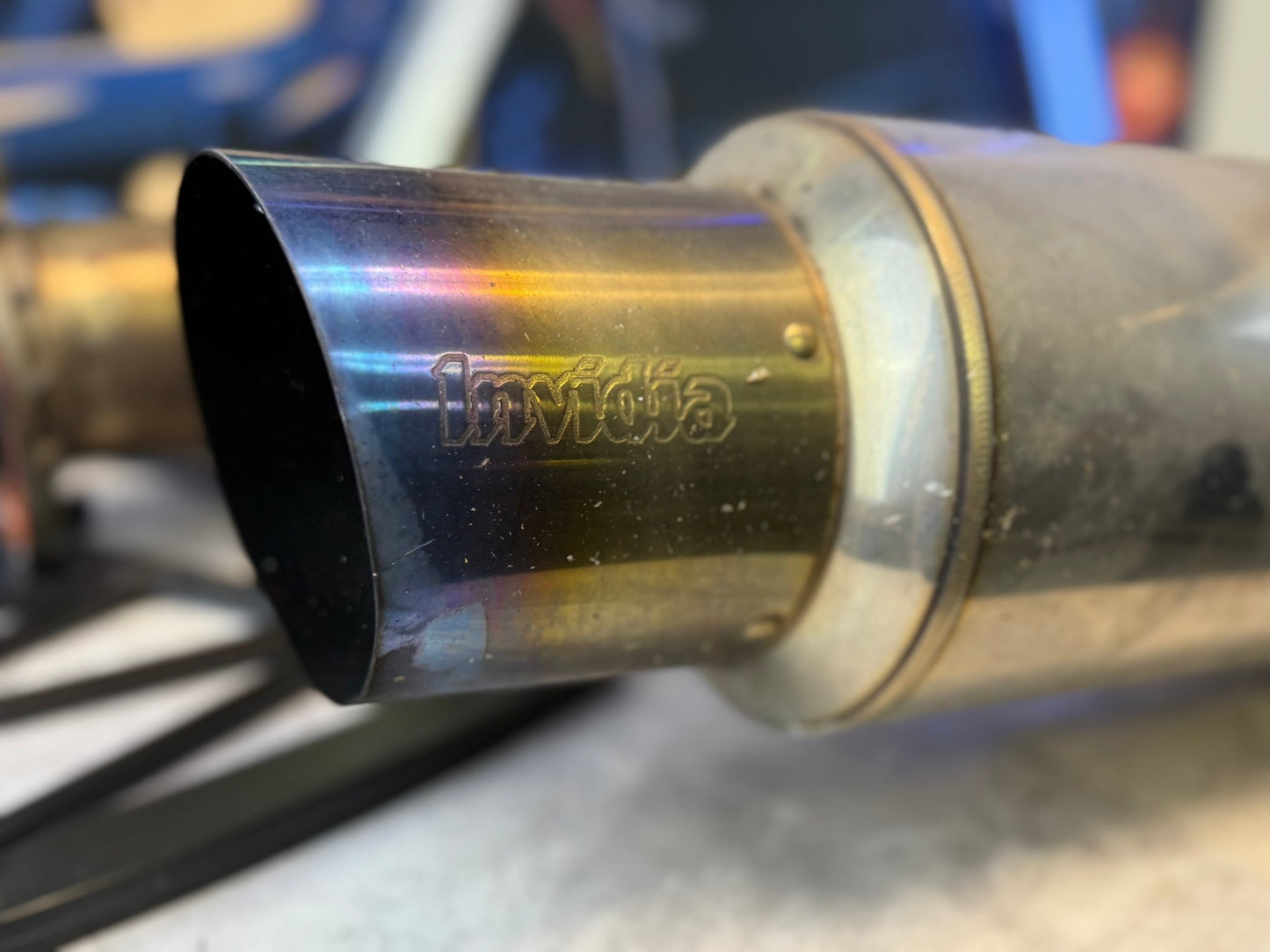 Invidia N1 cat back TI tip race mid pipe& axle back Subaru Exhaust For 02-07 WRX/STi