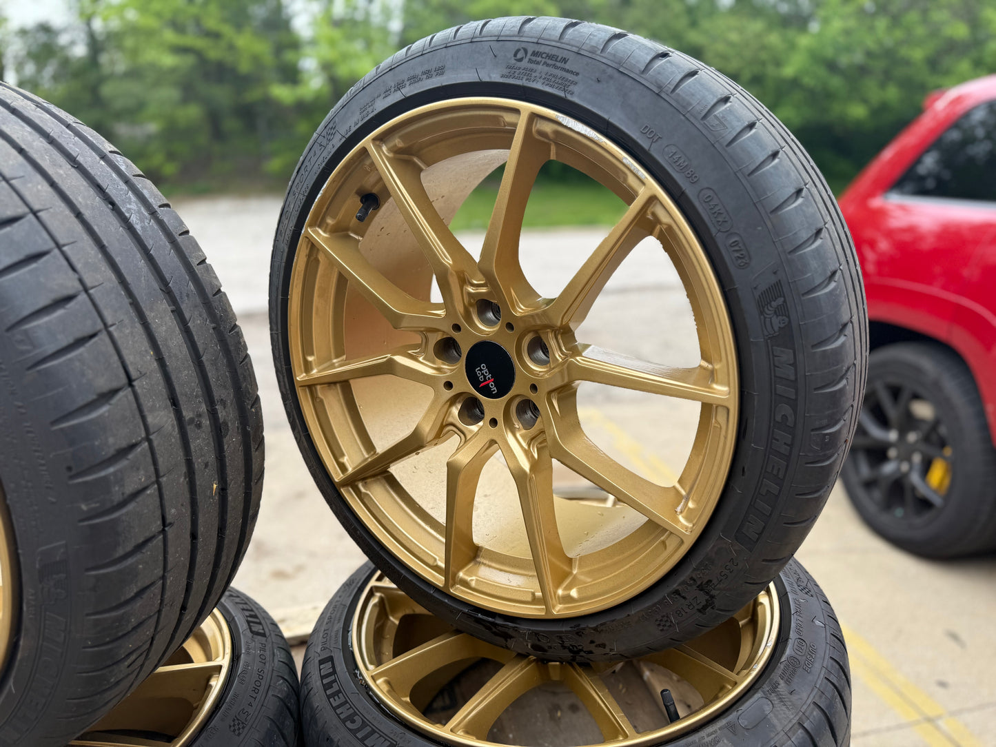 OPTION LAB 5 x 114 R 716 wheels rims for 2005-2021 STi & 2015 - 2021 WRX 235/35R18 18x9.5 +35