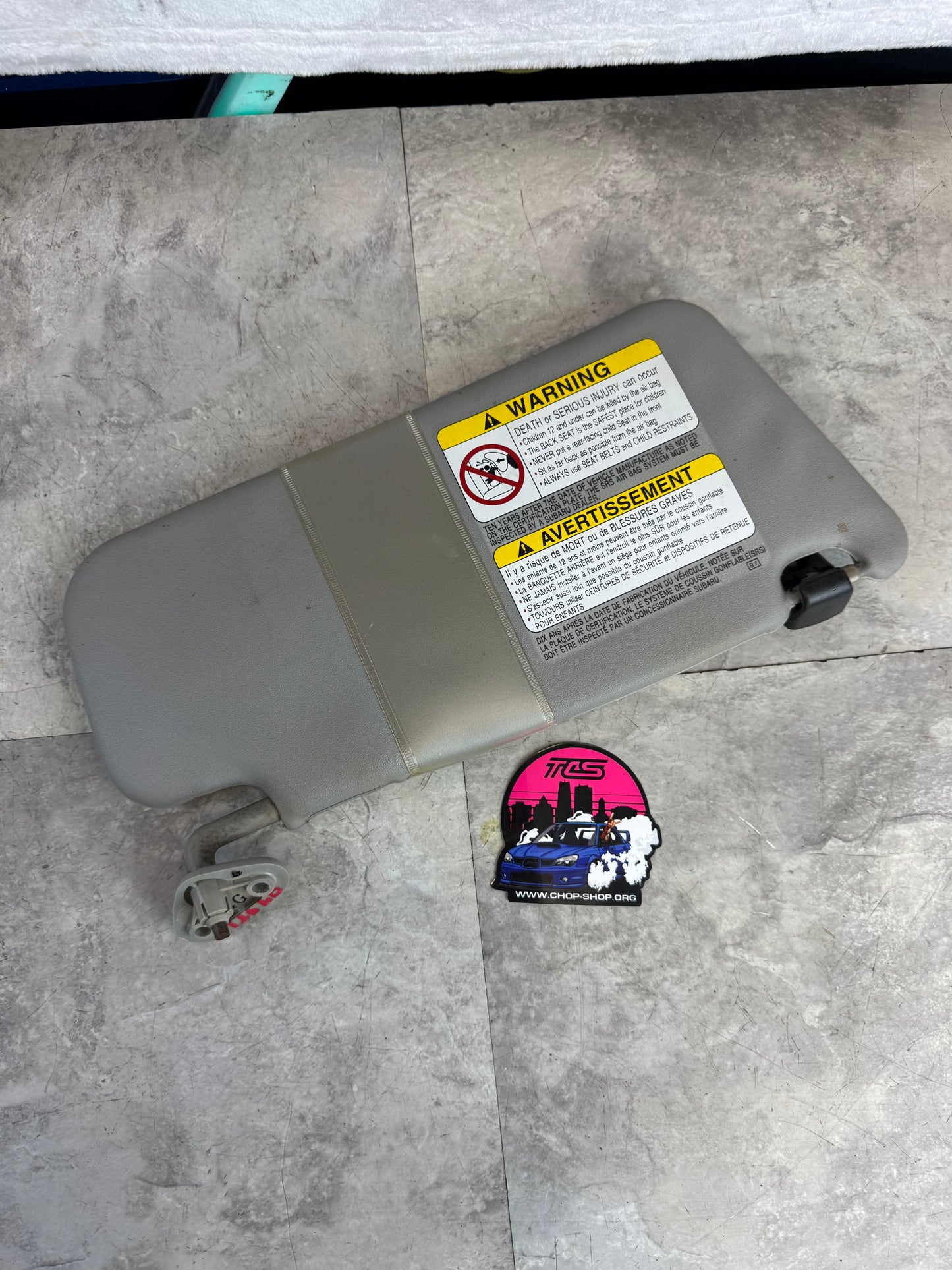 2002-2007 Subaru Impreza WRX STi OEM SUN Visor Shade Driver SIDE LH LHD J3