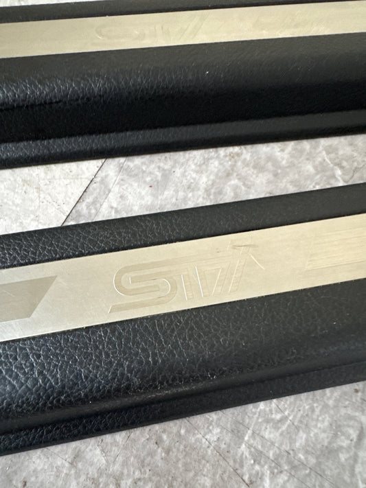 2015-2021 Subaru WRX STI Front Door Sill Trim Set OEM