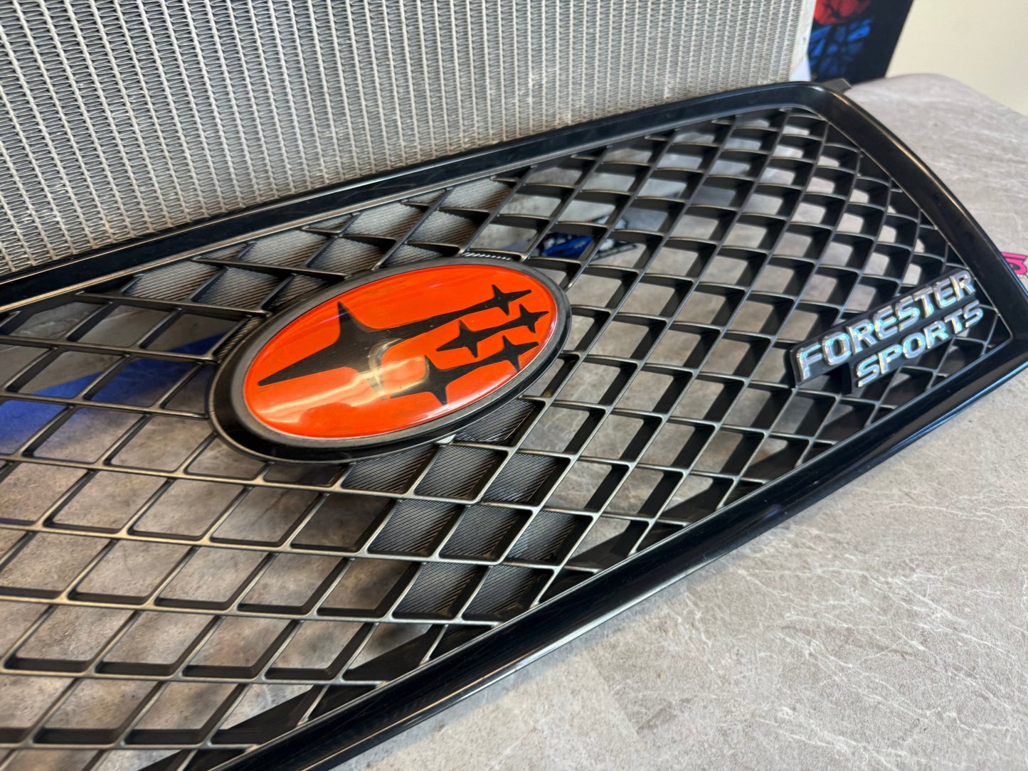 Subaru forester sport sports upper mesh oem jdm grill w/ emblem xt