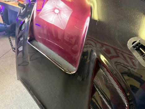 VIS racing C WEST CW CW2 carbon fiber red custom cowl induction hood 2006 2007 Subaru wrx & STi Hawkeye
