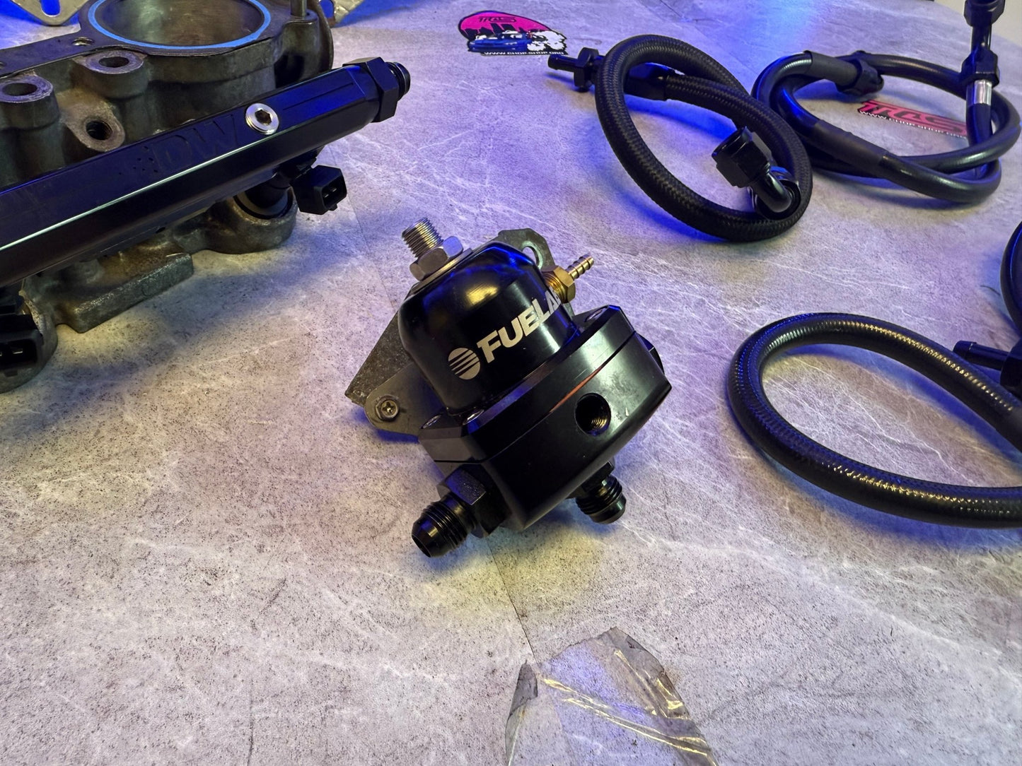 DW fuel kit “ side feed conversion “ 2004 - 2006 SUBARU STi & 2002 - 2007 WRX TGV’s , LINES , FUEL LAB FPR & 1200 CC injectors