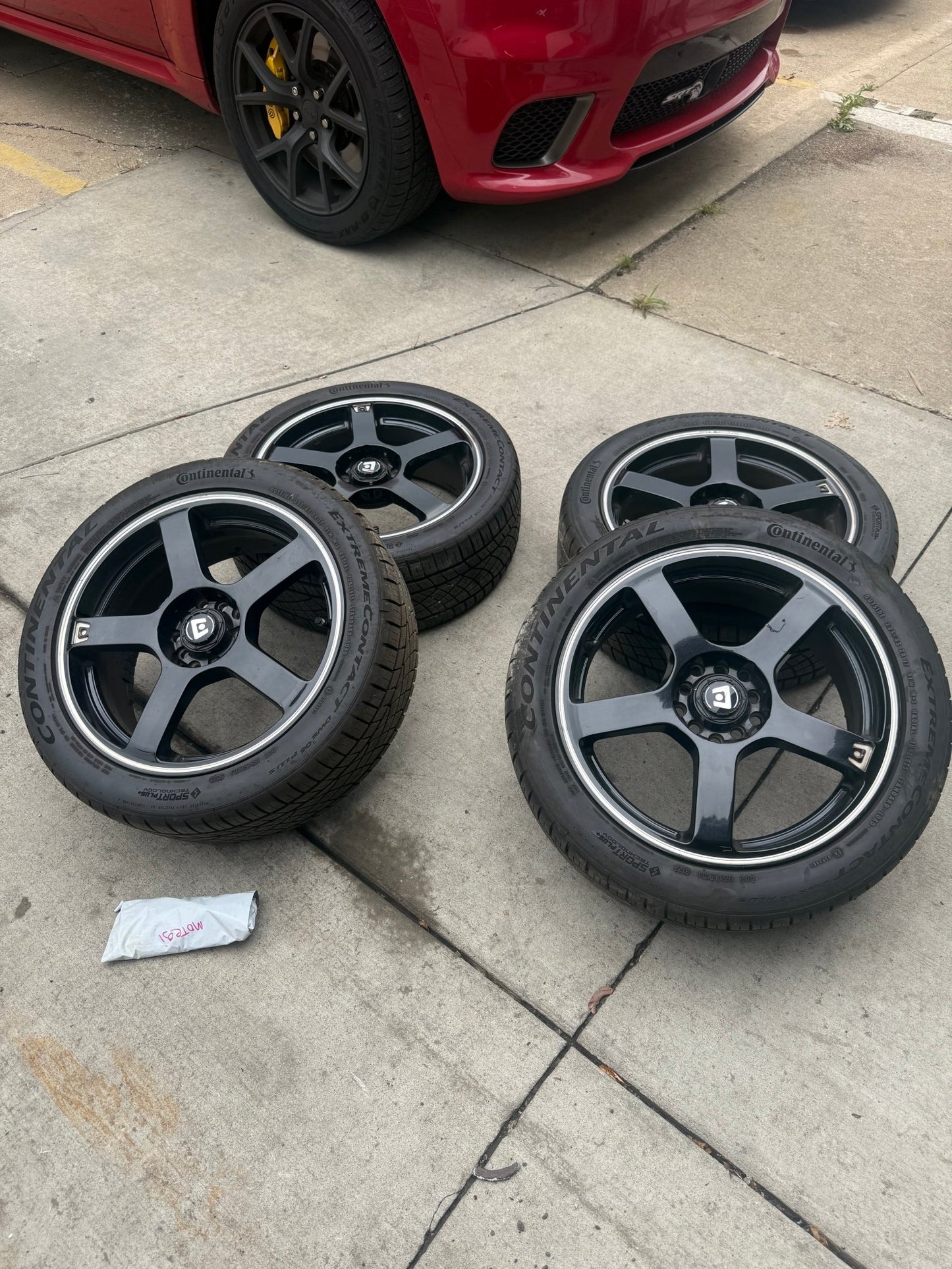 Motegi Mr 116 wheels rims 2002-2014 Subaru wrx 5x100 w/ continental 225/45zr17 tires