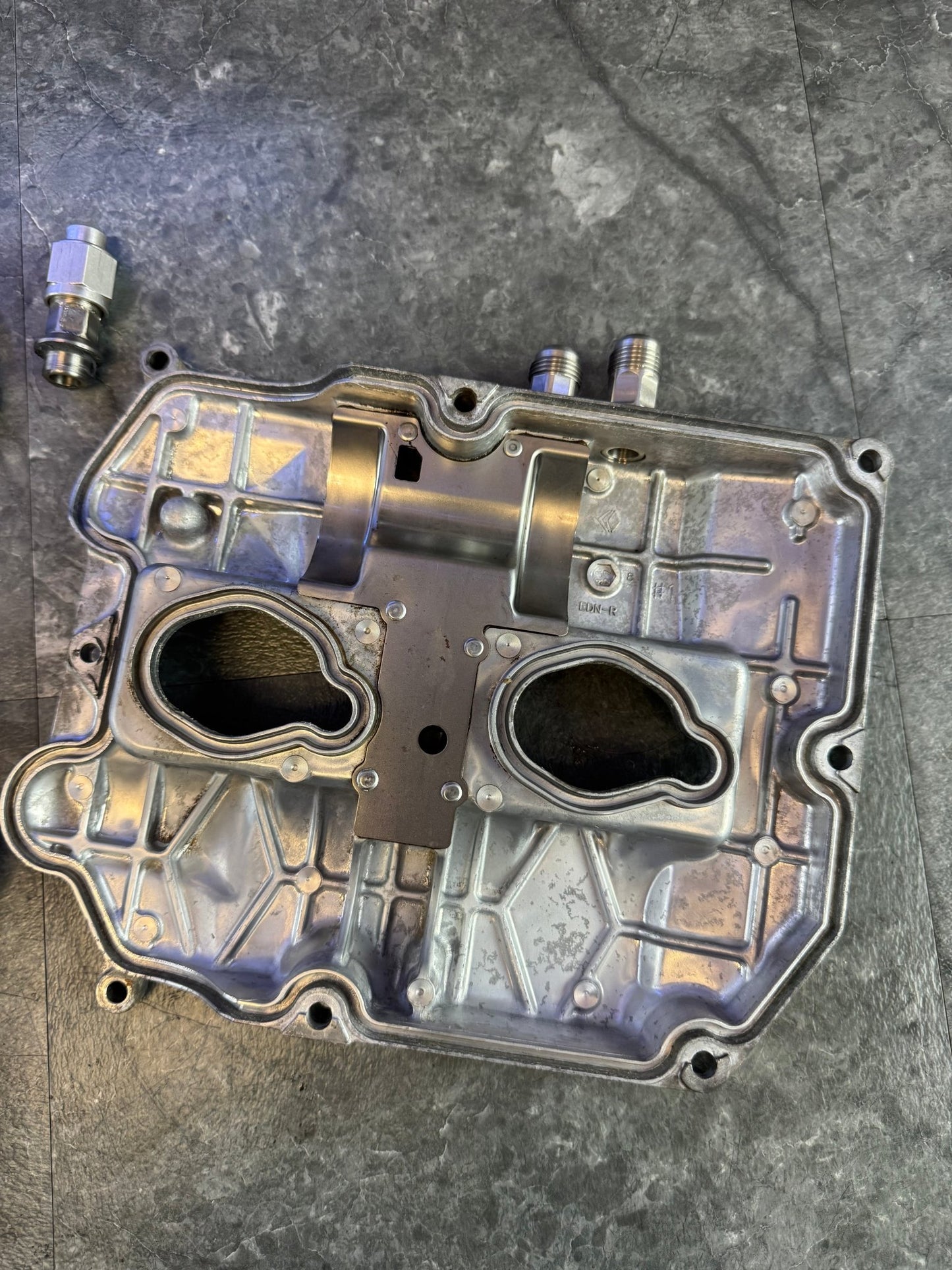 2004-2021 Subaru WRX STi OEM Valve Covers With IAG Stainless Steel AN Breather Ports Kit PAIR
