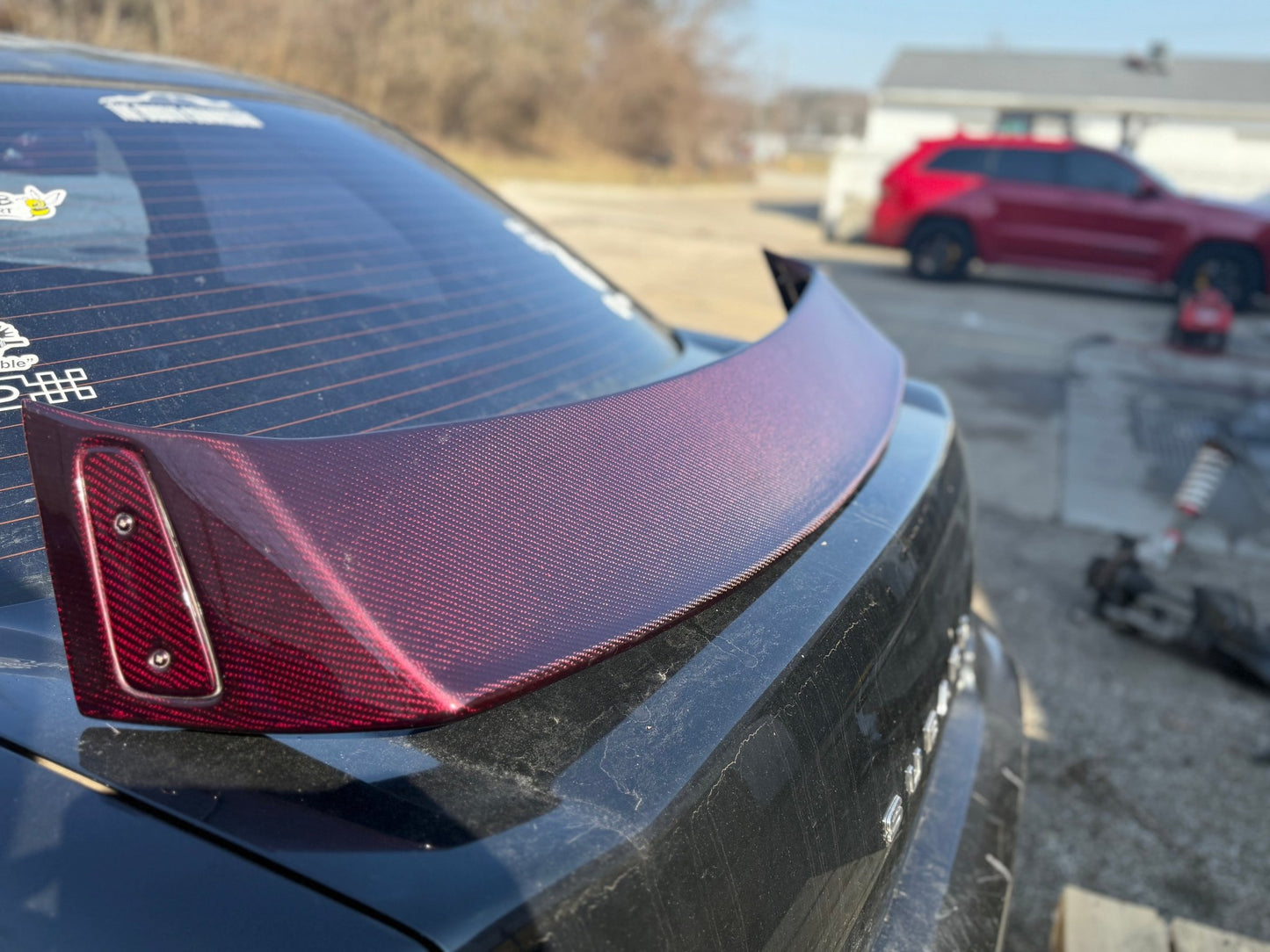 Charge speed chargespeed roof vane carbon fiber jdm wing areo subaru gd STi & wrx 2002-2007