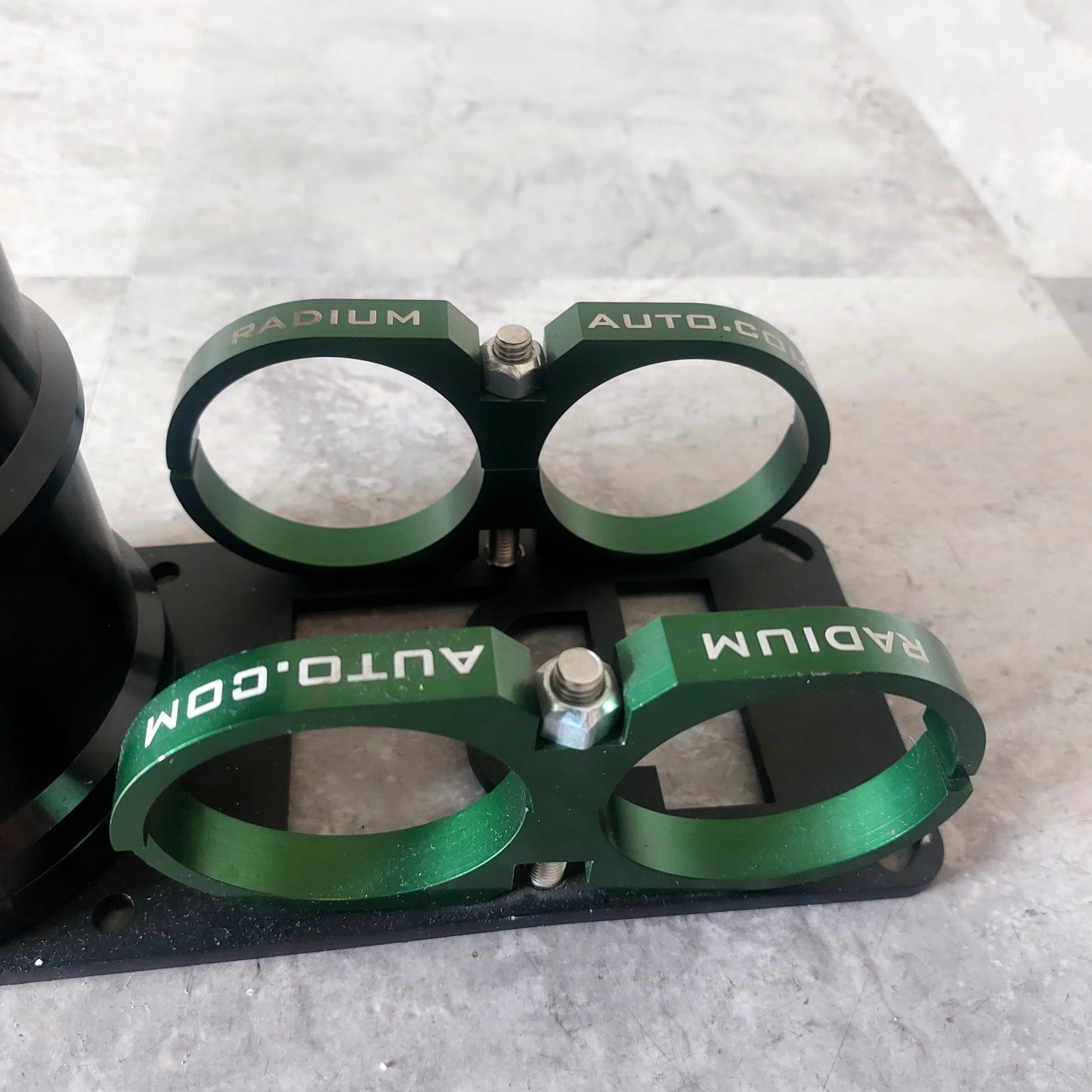 Radium 2 Liter Surge Tank w/ Twin Billet Holders for Pumps