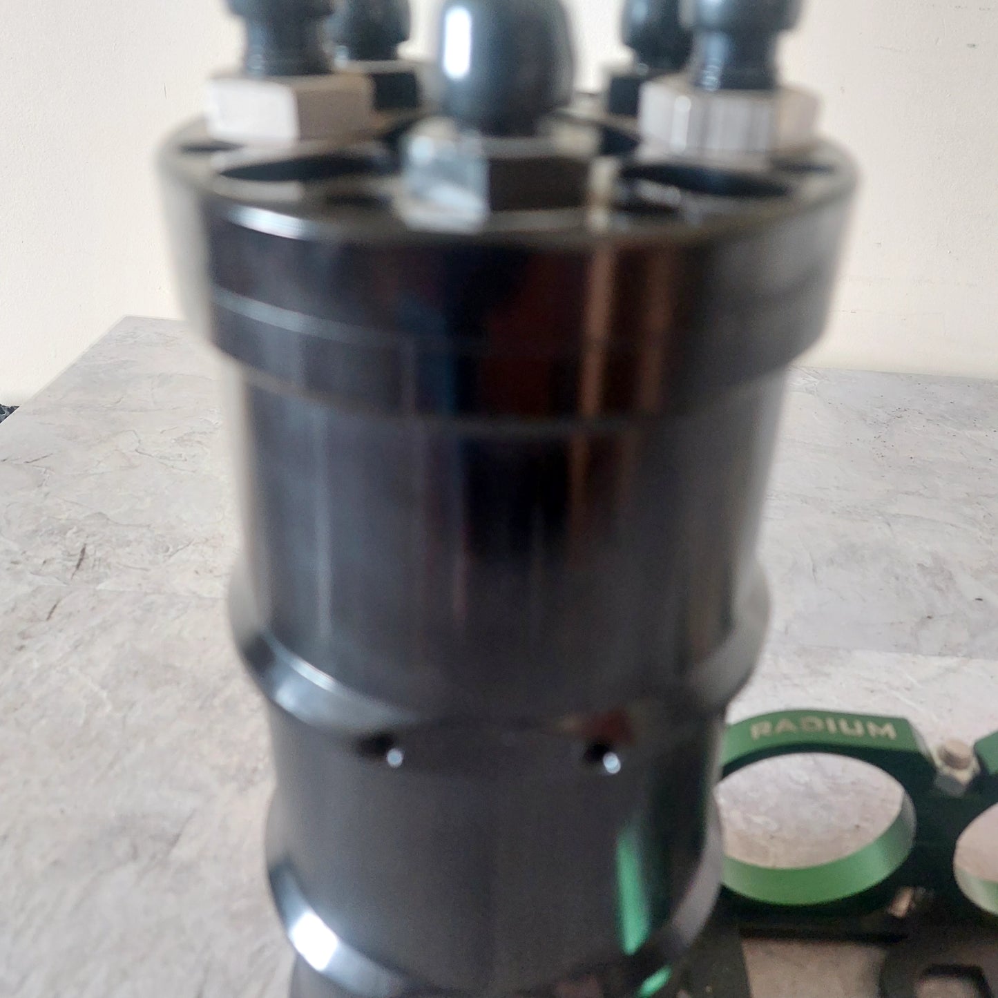 Radium 2 Liter Surge Tank w/ Twin Billet Holders for Pumps