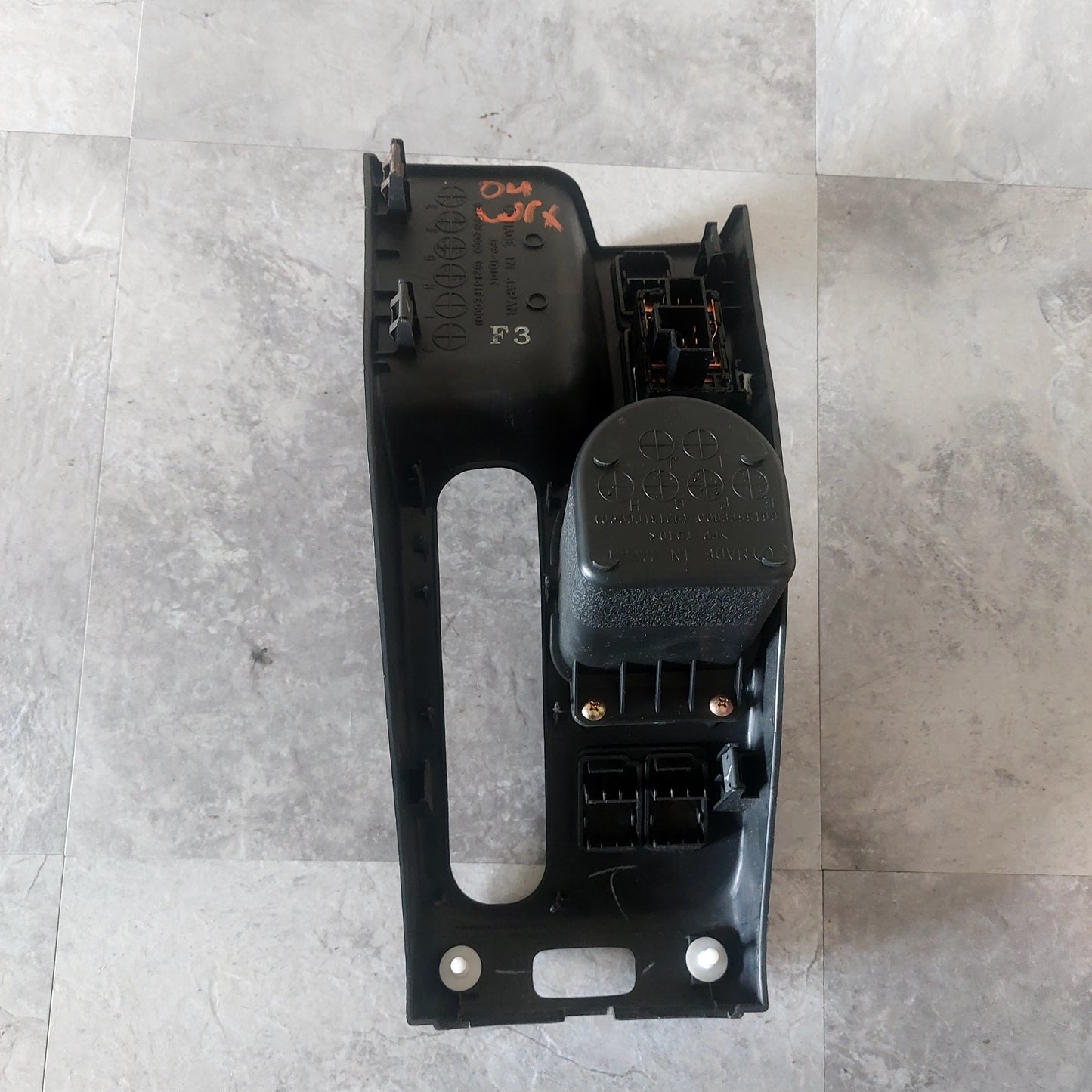 OEM 2002-2004 Subaru Impreza WRX Center Console Cup Holder E Brake Trim w Window Switch