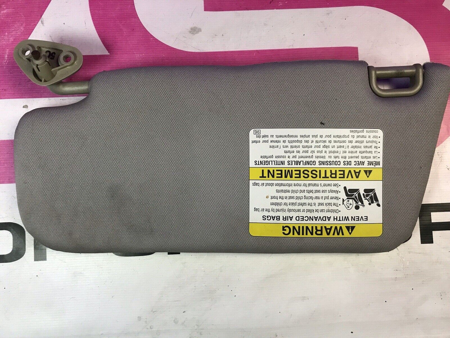 02-07 SUBARU IMPREZA WRX STI SUN VISOR SHADE PASSENGER SIDE RH LHD