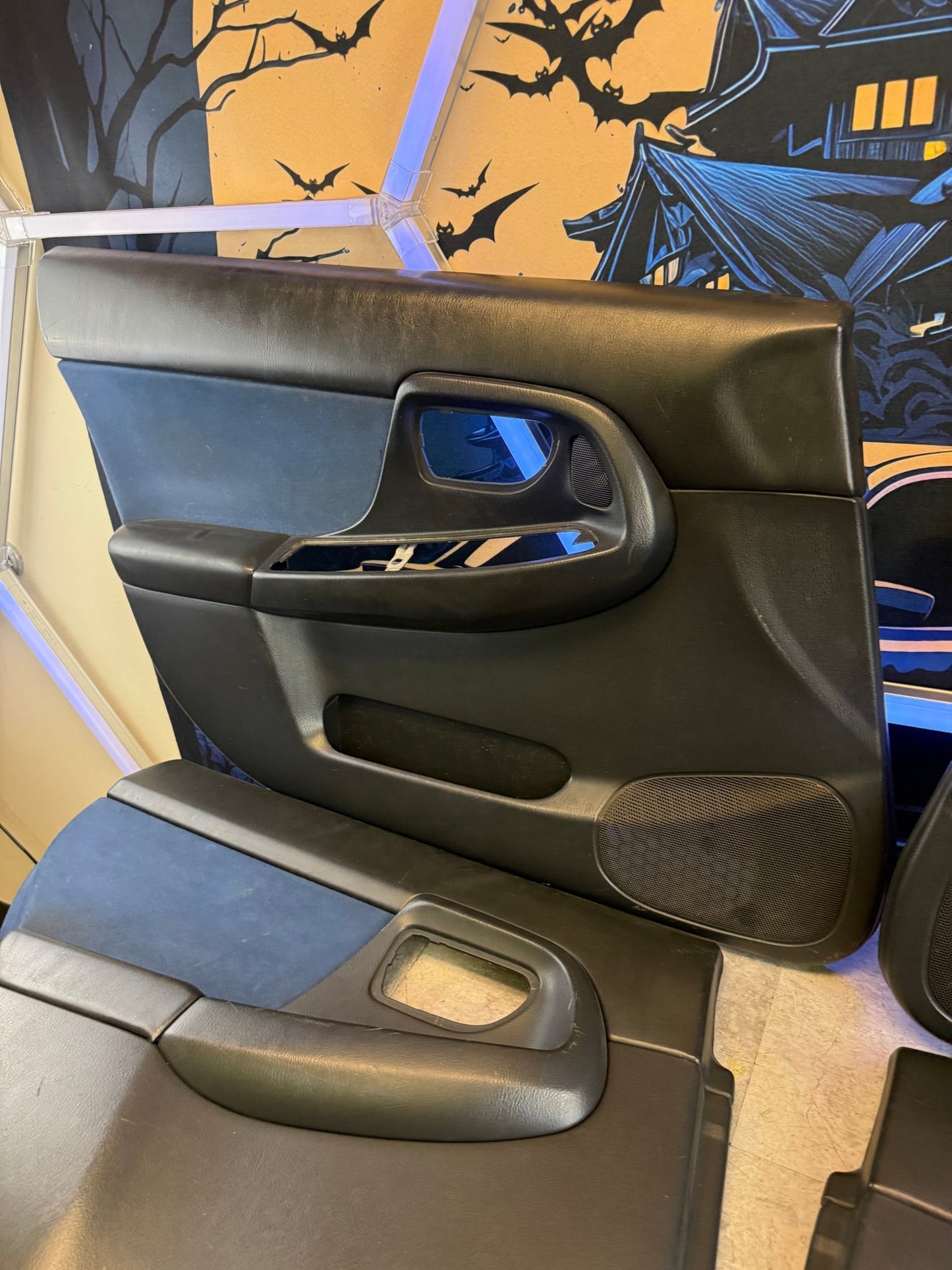 OEM Subaru STi 2004 wrx “ blue “ alacanta suede door cards 2002-2004 wrx bugeye blobeye 04