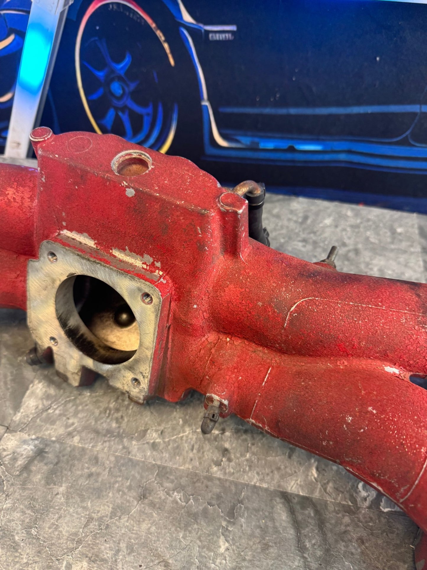 2004-2007 Subaru Impreza WRX STi OEM Intake Manifold Assembly Red